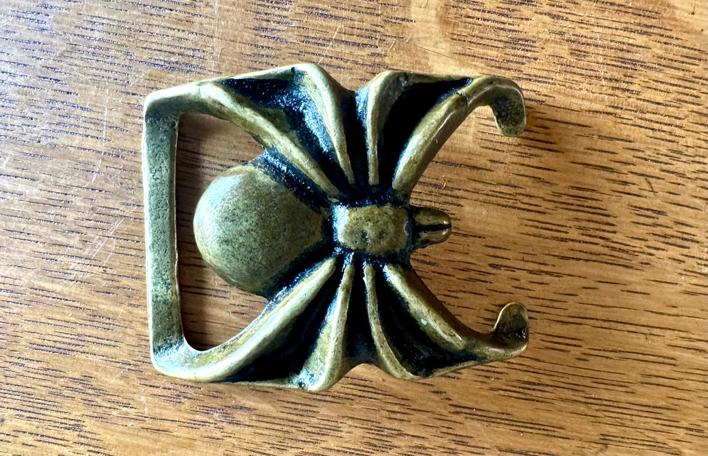 Vtg Solid Brass 70's Spide Belt Buckle | Spider Brass Belt Buckle