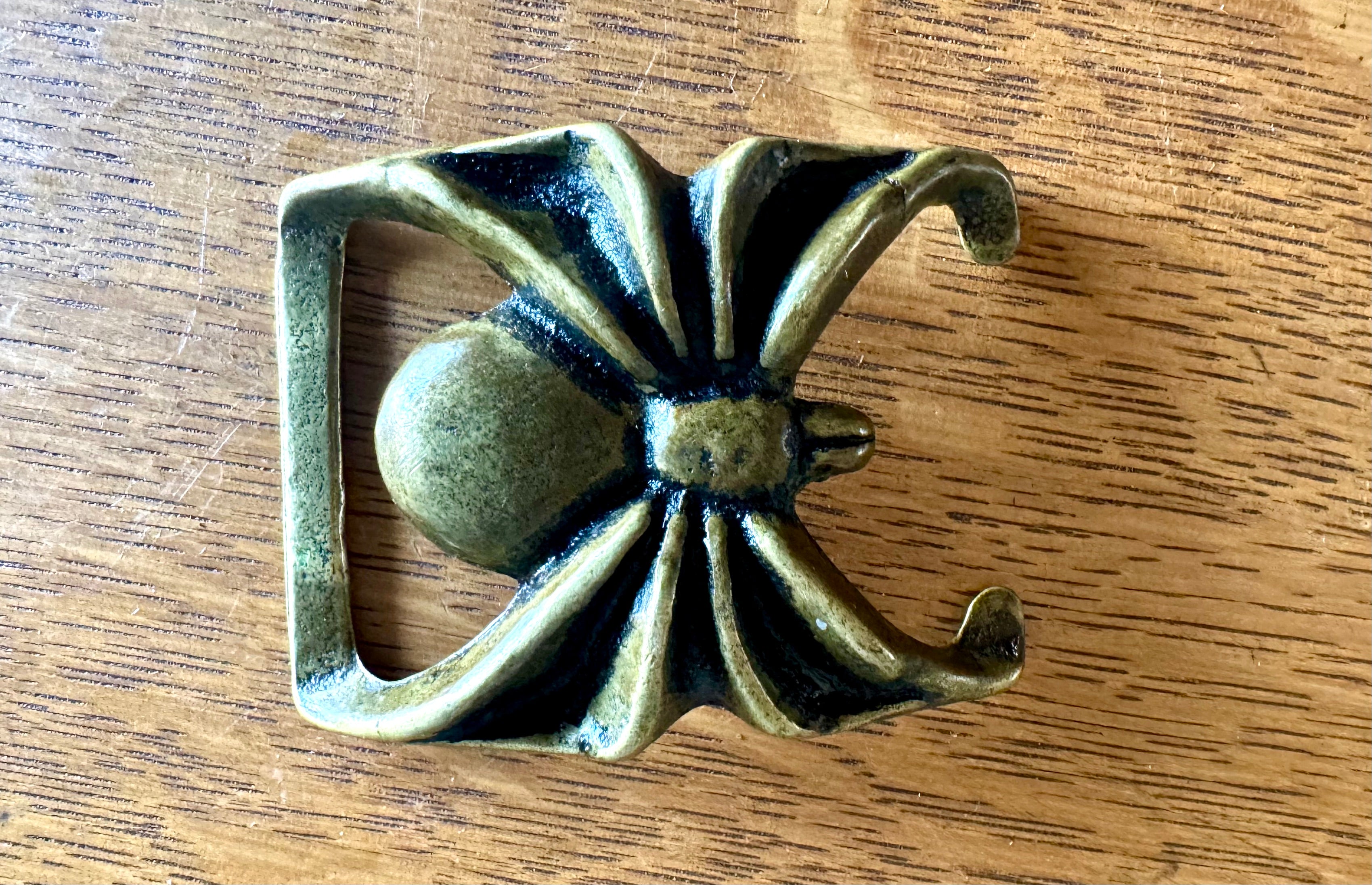 Vtg Solid Brass 70's Spide Belt Buckle | Spider Brass Belt Buckle