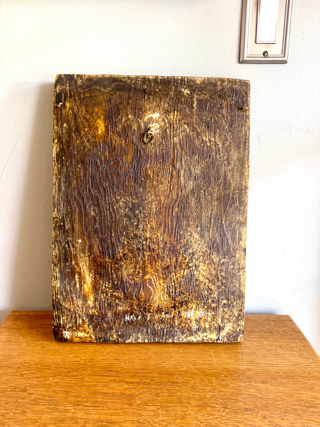 Vtg Eagle Plaque Wall Hanging | Faux Wood Eagle Carving