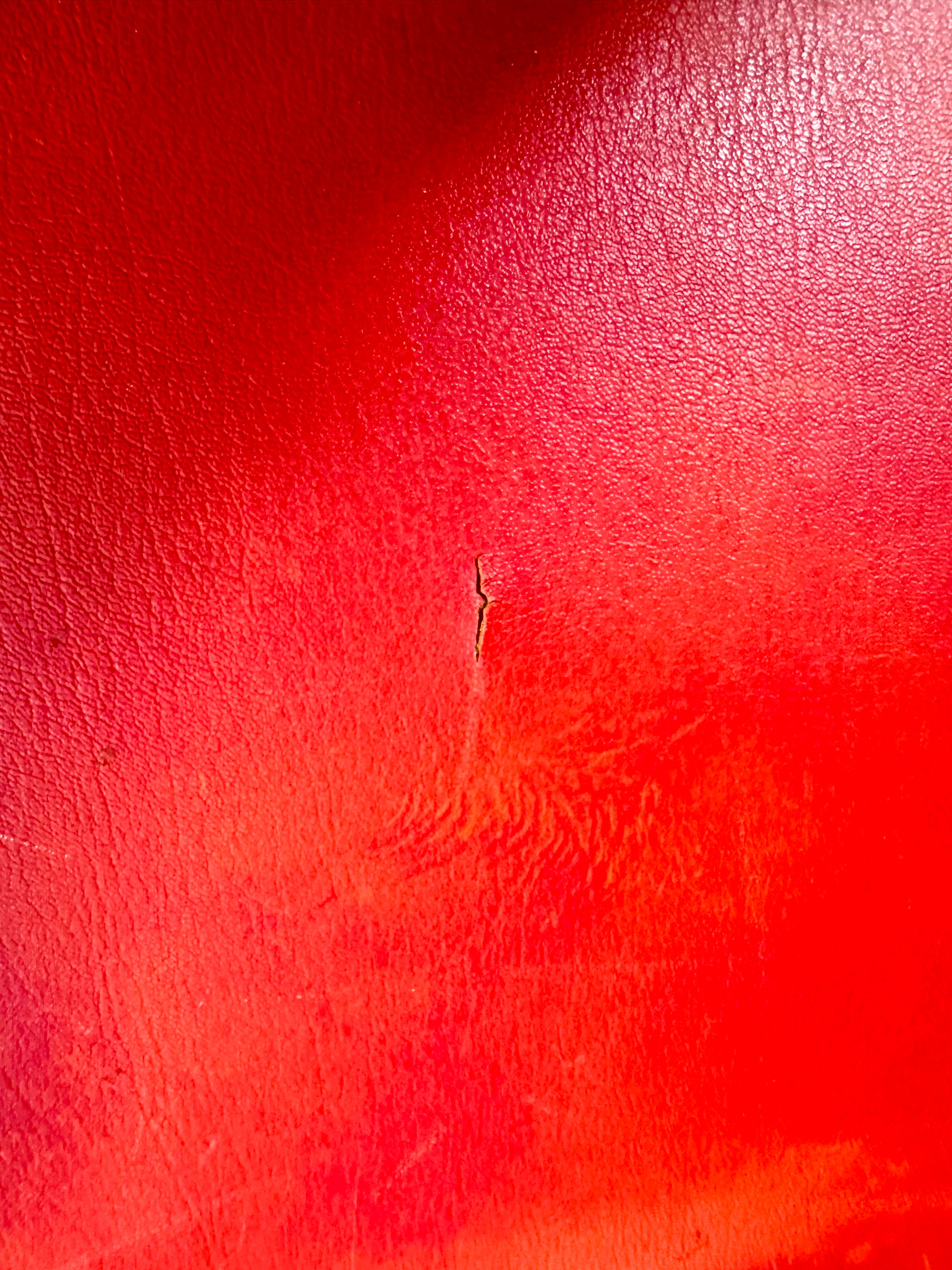 Vtg Large Red Marble Vinyl Suitcase | Pink Interior Red Suitcase