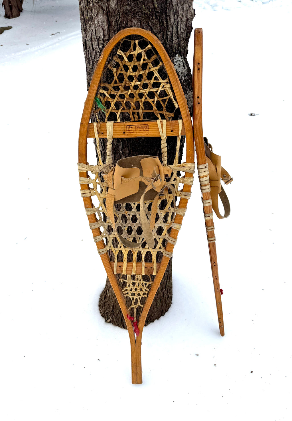 Vtg Wooden Kabir Kouba Snowshoes | Made In Canada Pair of Snowshoes 37 1/2" x 10 1/2"