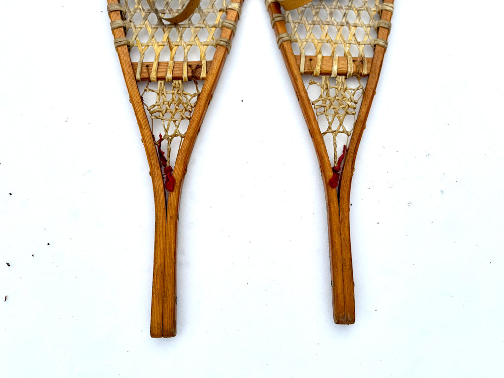 Vtg Wooden Kabir Kouba Snowshoes | Made In Canada Pair of Snowshoes 37 1/2" x 10 1/2"