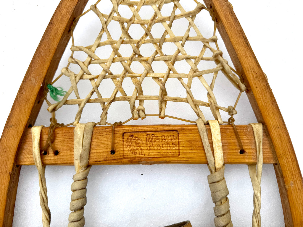 Vtg Wooden Kabir Kouba Snowshoes | Made In Canada Pair of Snowshoes 37 1/2" x 10 1/2"