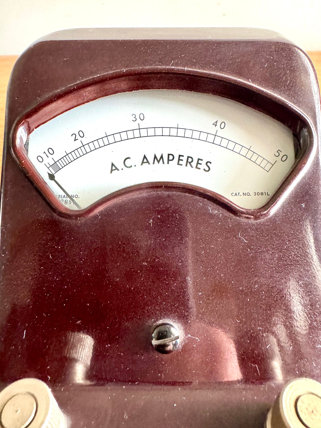 Vintage Welch Scientific Co. A.C. Amperes Meter | Brown Bakelite Welch Scientific Co AC Amp Meter | Industrial Lab Equipment A.C. Amperes Meter