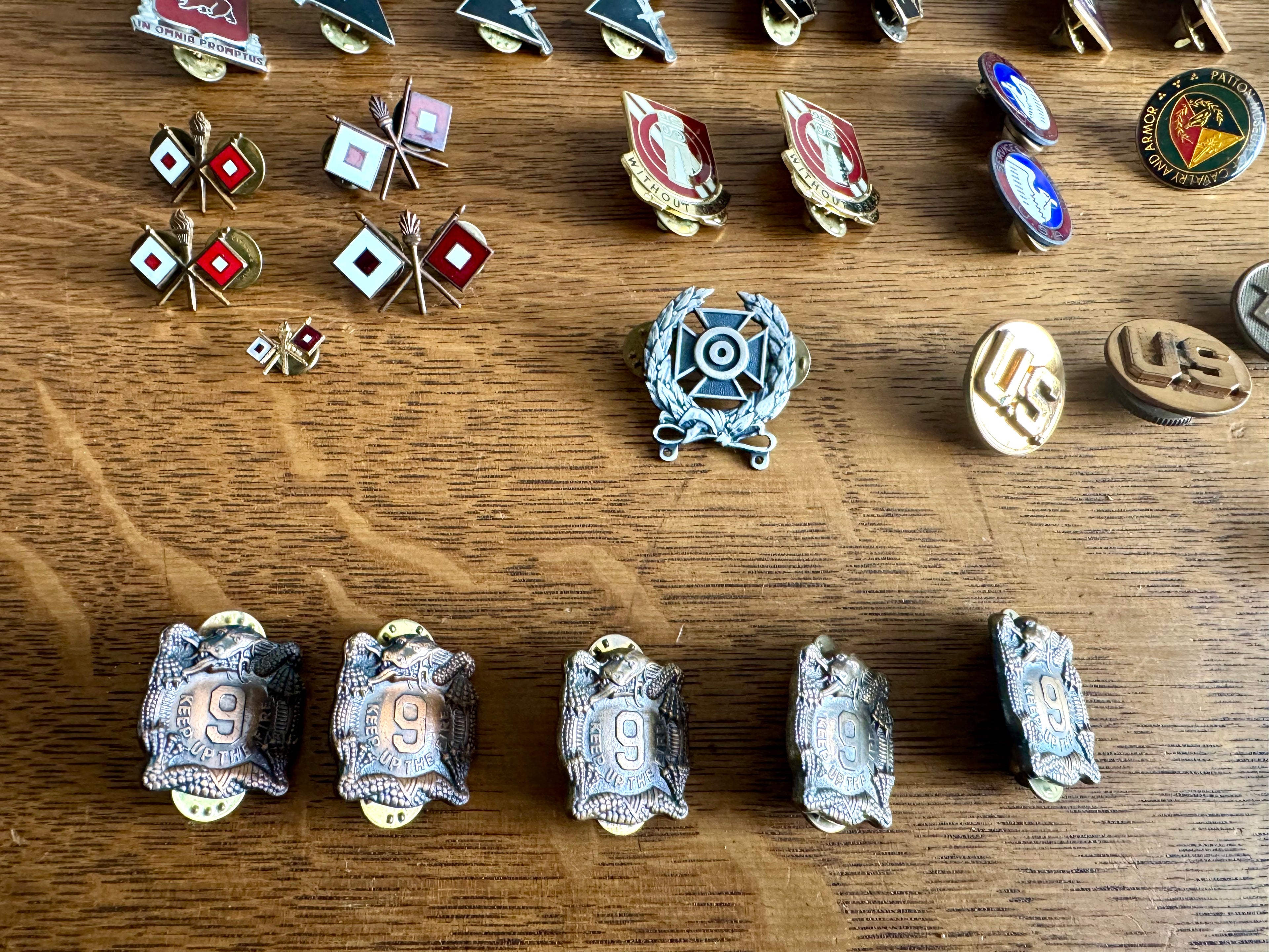 Vtg Lot of Military Pins, Medals, Ribbons, Ranks Etc.. | Ranger Military Pins and Metals