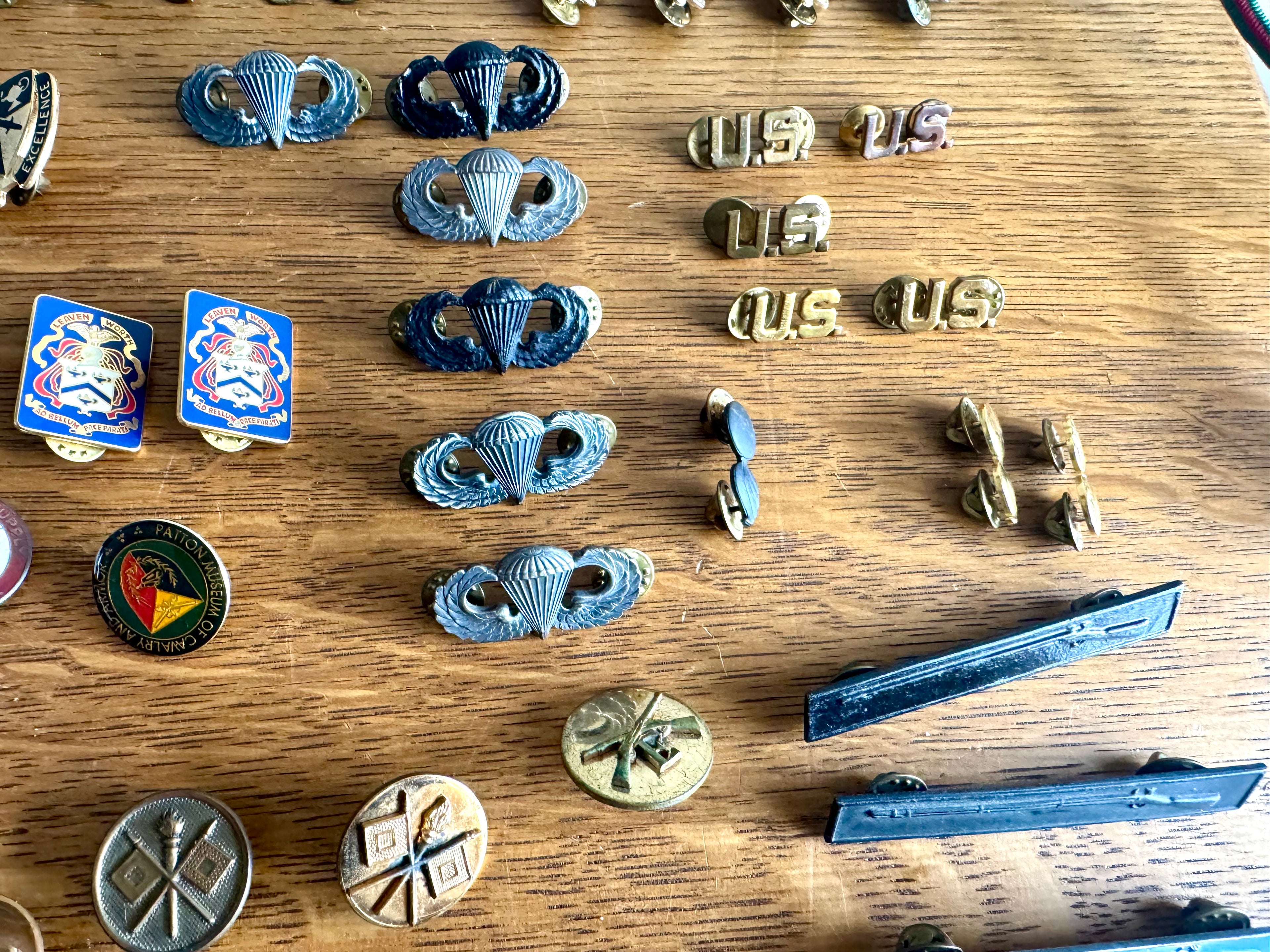 Vtg Lot of Military Pins, Medals, Ribbons, Ranks Etc.. | Ranger Military Pins and Metals
