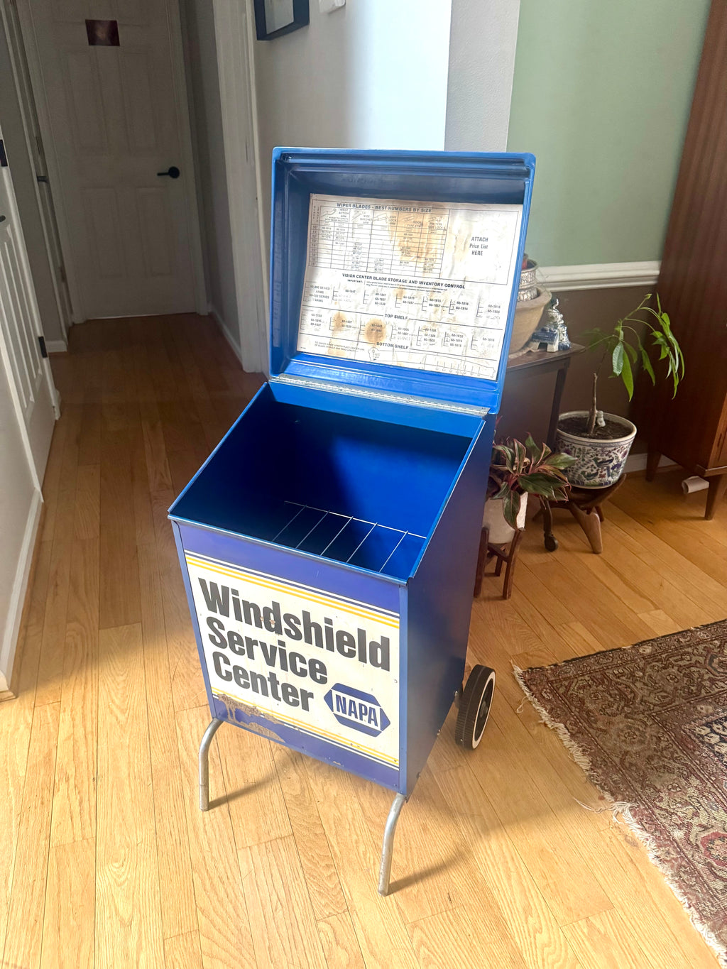Vtg Napa Windshield Wiper Blade Service Cart | Industrial Umbrella Stand