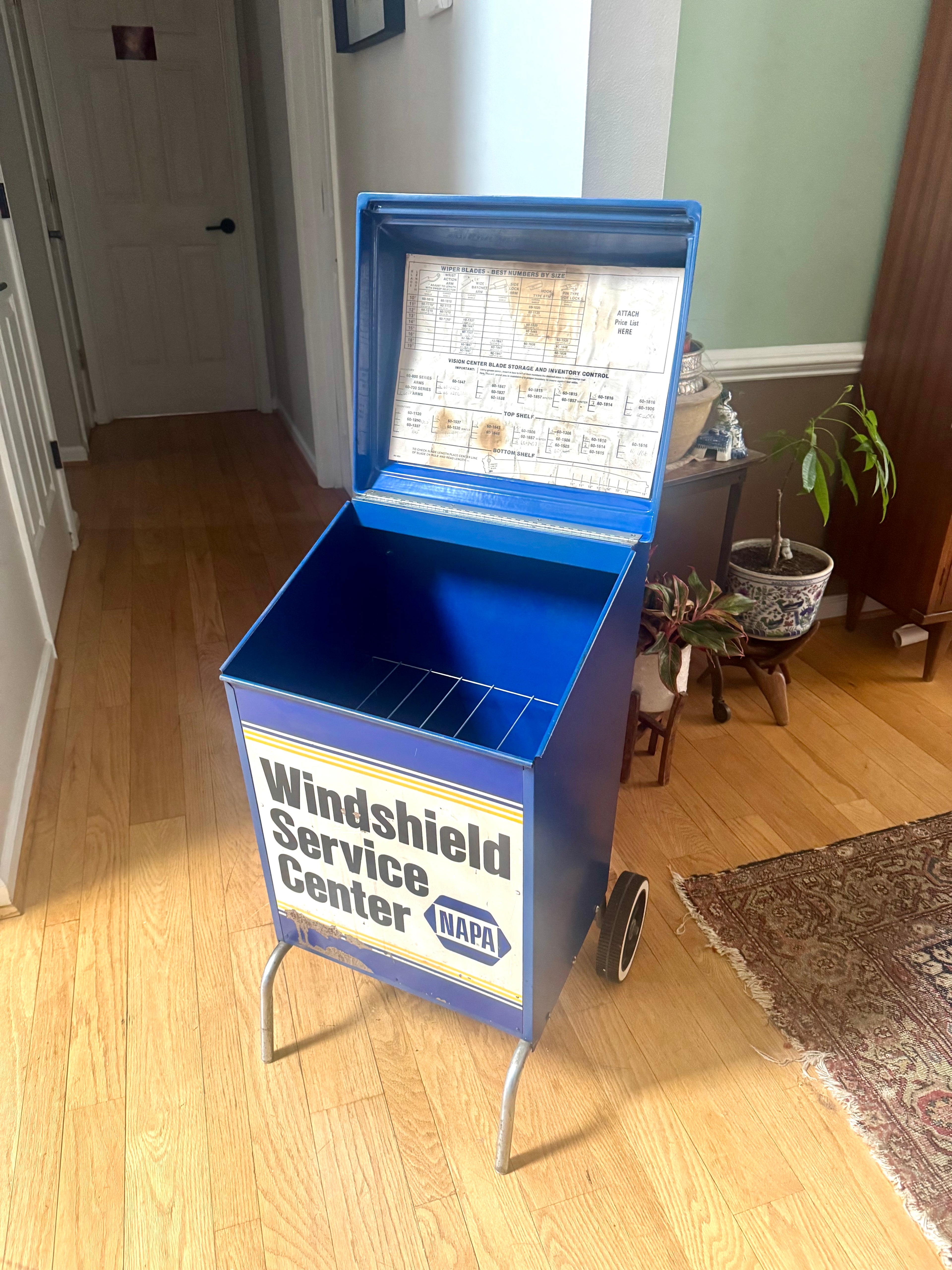 Vtg Napa Windshield Wiper Blade Service Cart | Industrial Umbrella Stand