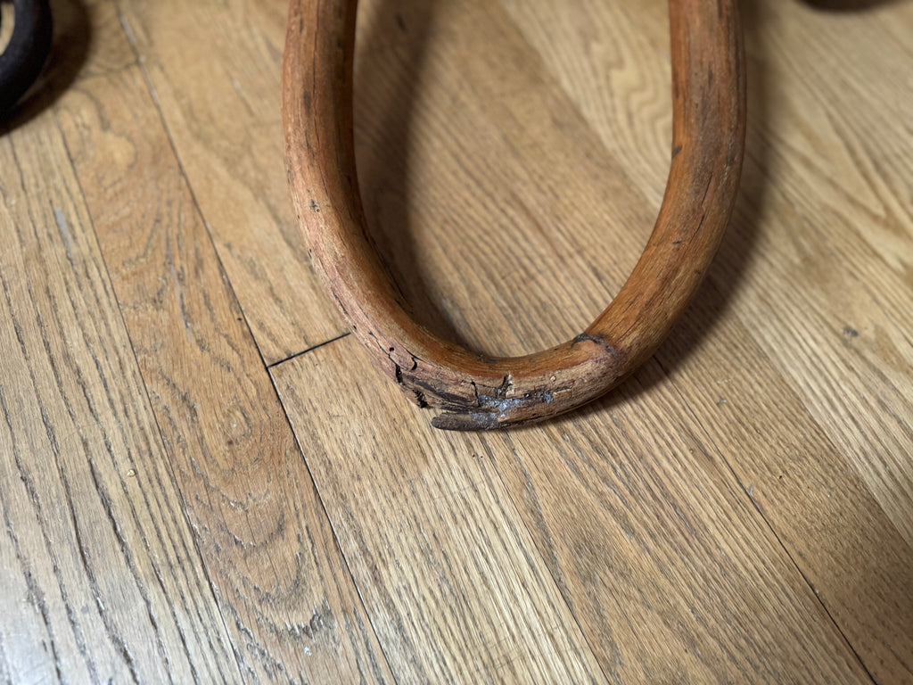 Antique Double Ox Yoke | Large Ox Yoke | Rustic Wood and Steel Double Ox Yoke | Large Primitive Handmade Double Oxen Yoke | Farmhouse Decor