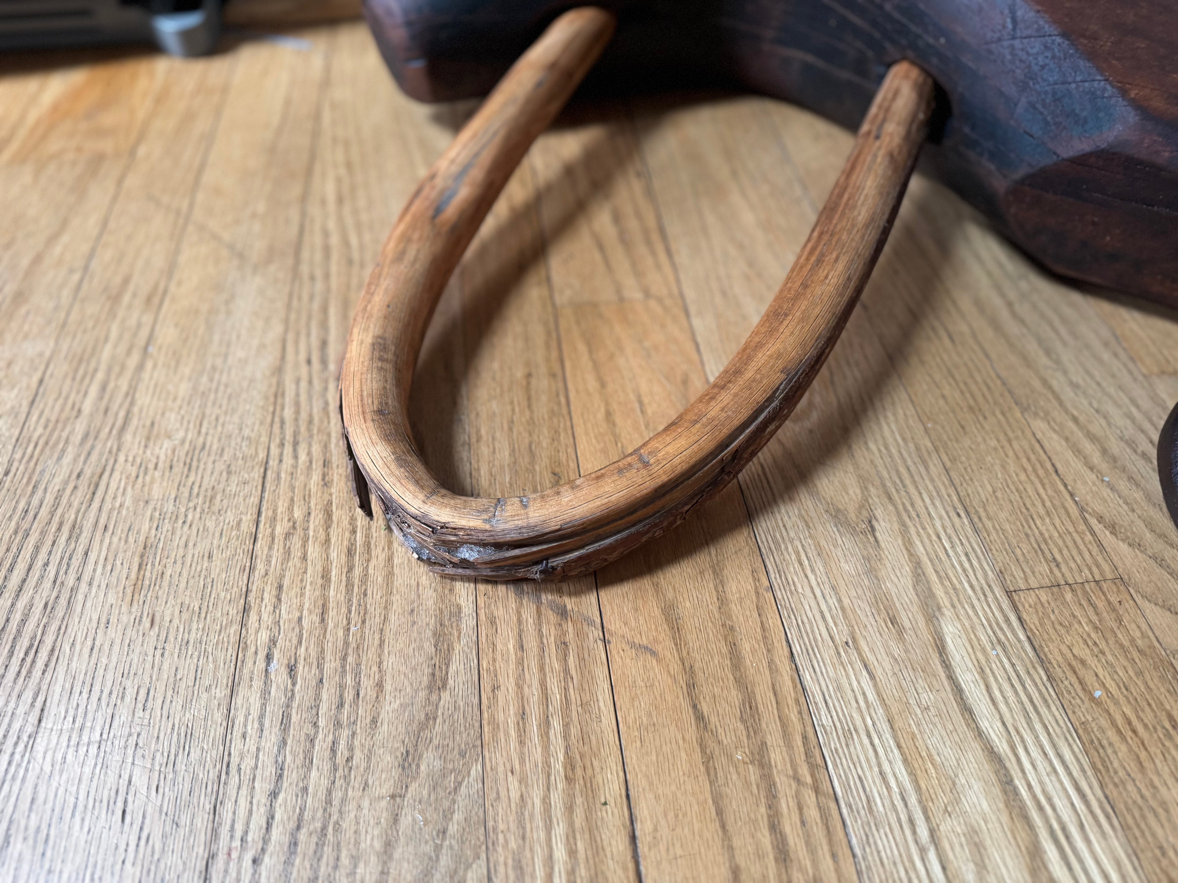 Antique Double Ox Yoke | Large Ox Yoke | Rustic Wood and Steel Double Ox Yoke | Large Primitive Handmade Double Oxen Yoke | Farmhouse Decor