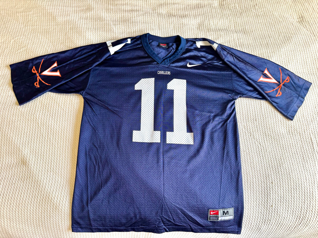 Vtg. Authentic Nike Virginia Cavaliers #11 Navy Jersey | Medium NCAA UVA Cavaliers Football Jersey