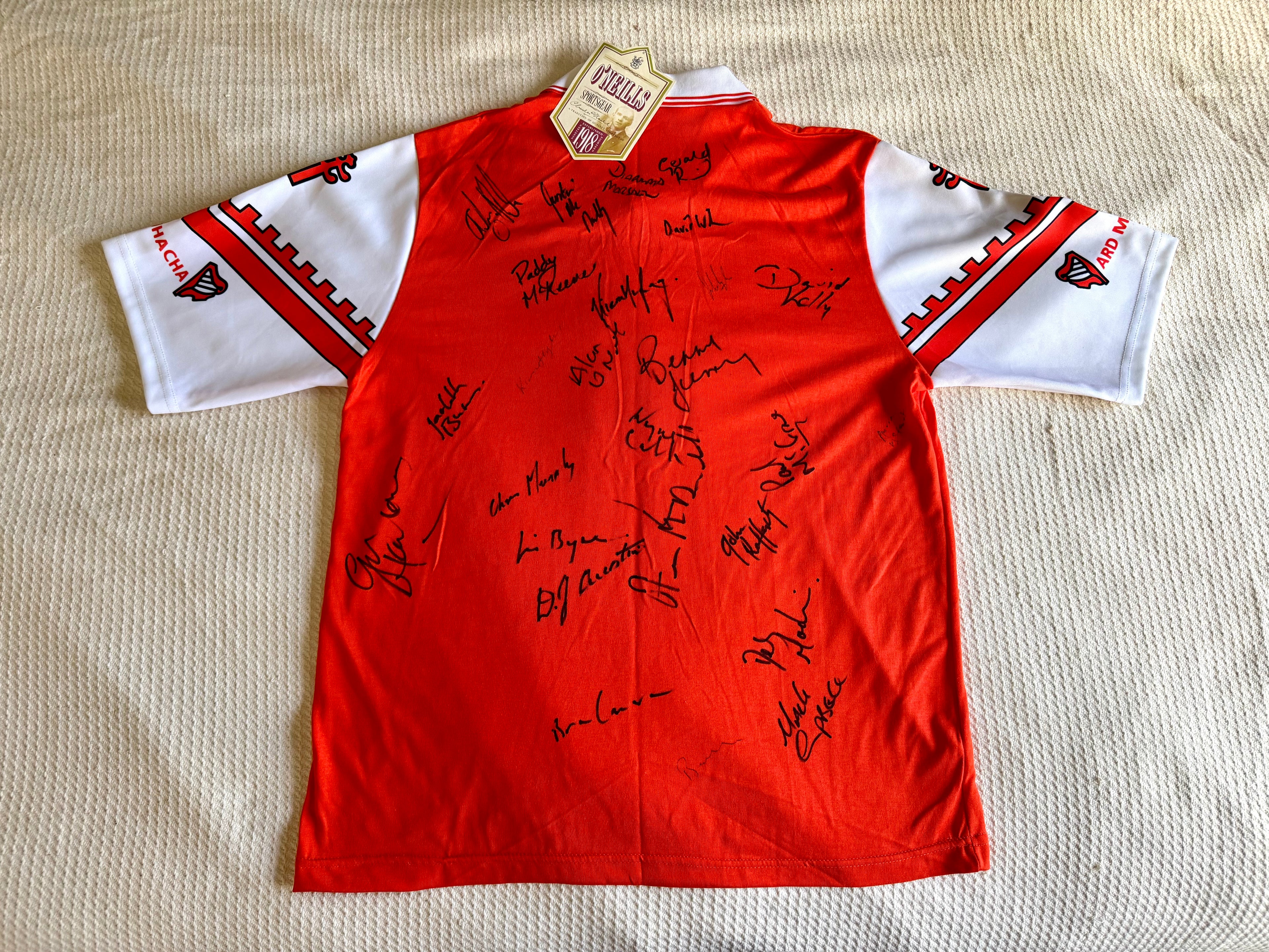 Vtg 90's Armagh GAA Signed Jersey | O'neills 90's Armagh Gaelic Jersey With Signatures