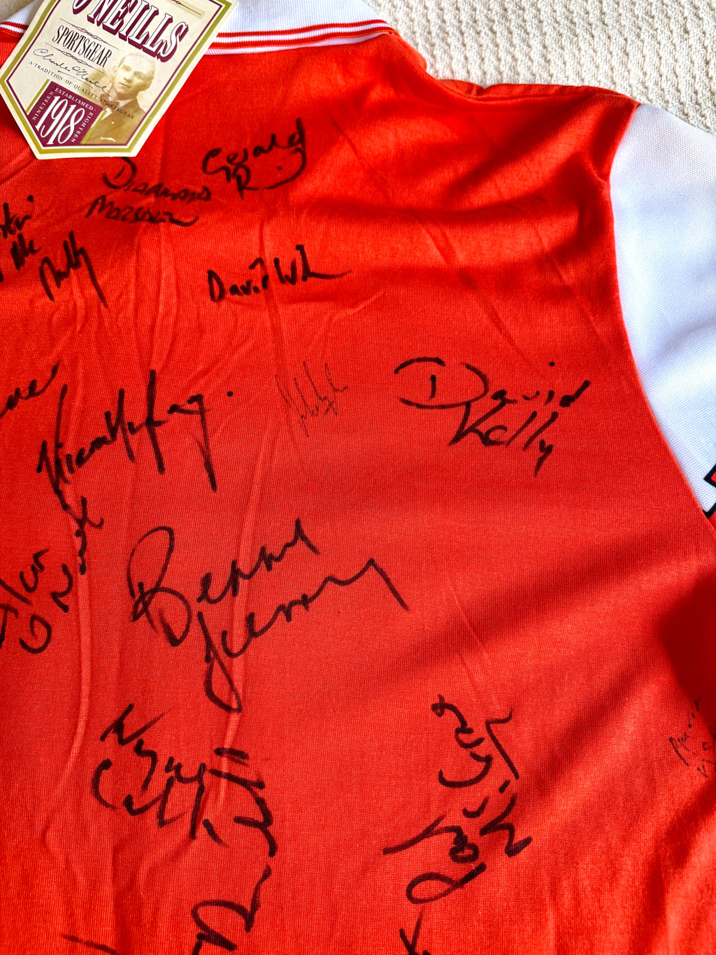 Vtg 90's Armagh GAA Signed Jersey | O'neills 90's Armagh Gaelic Jersey With Signatures