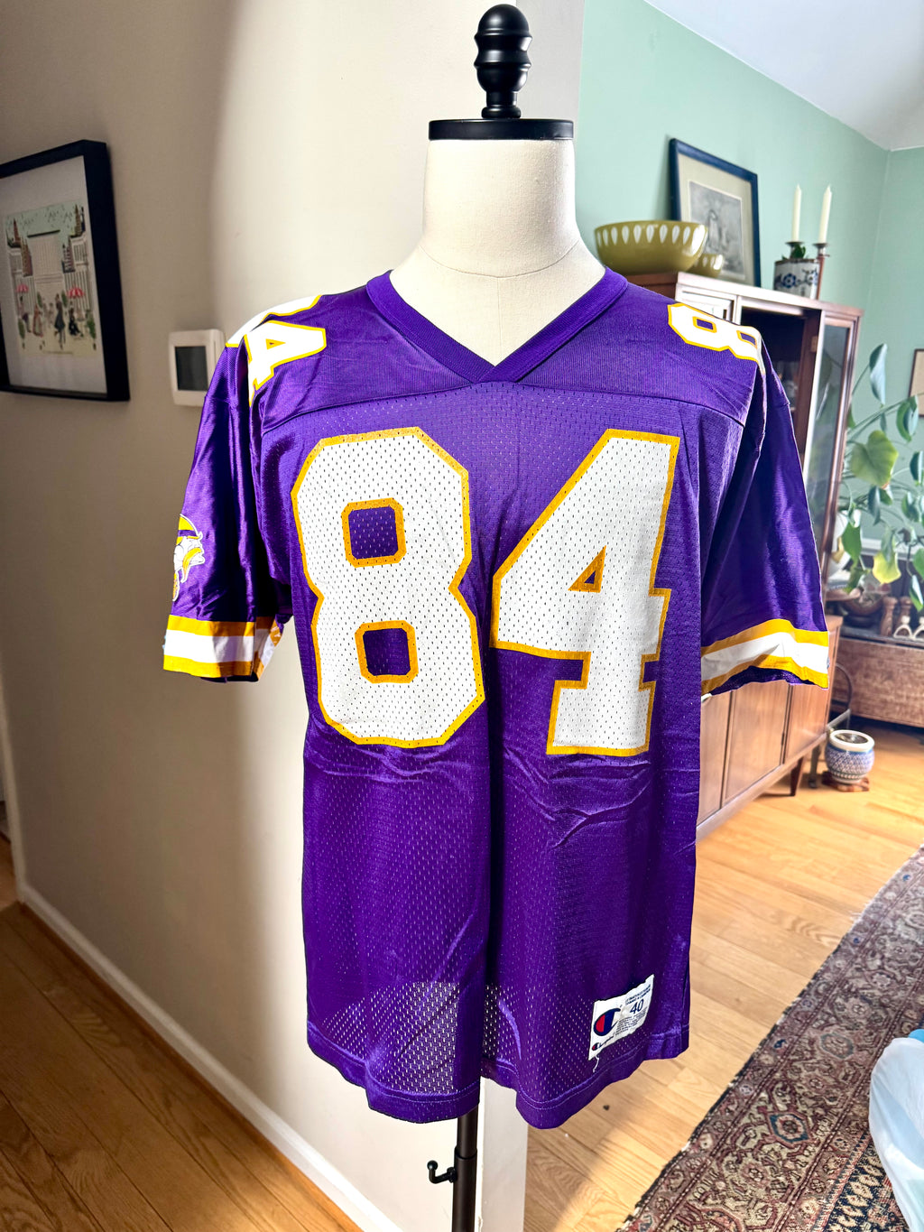 Vtg Minnesota Vikings 90's Champion Home Jersey - Randy Moss #84