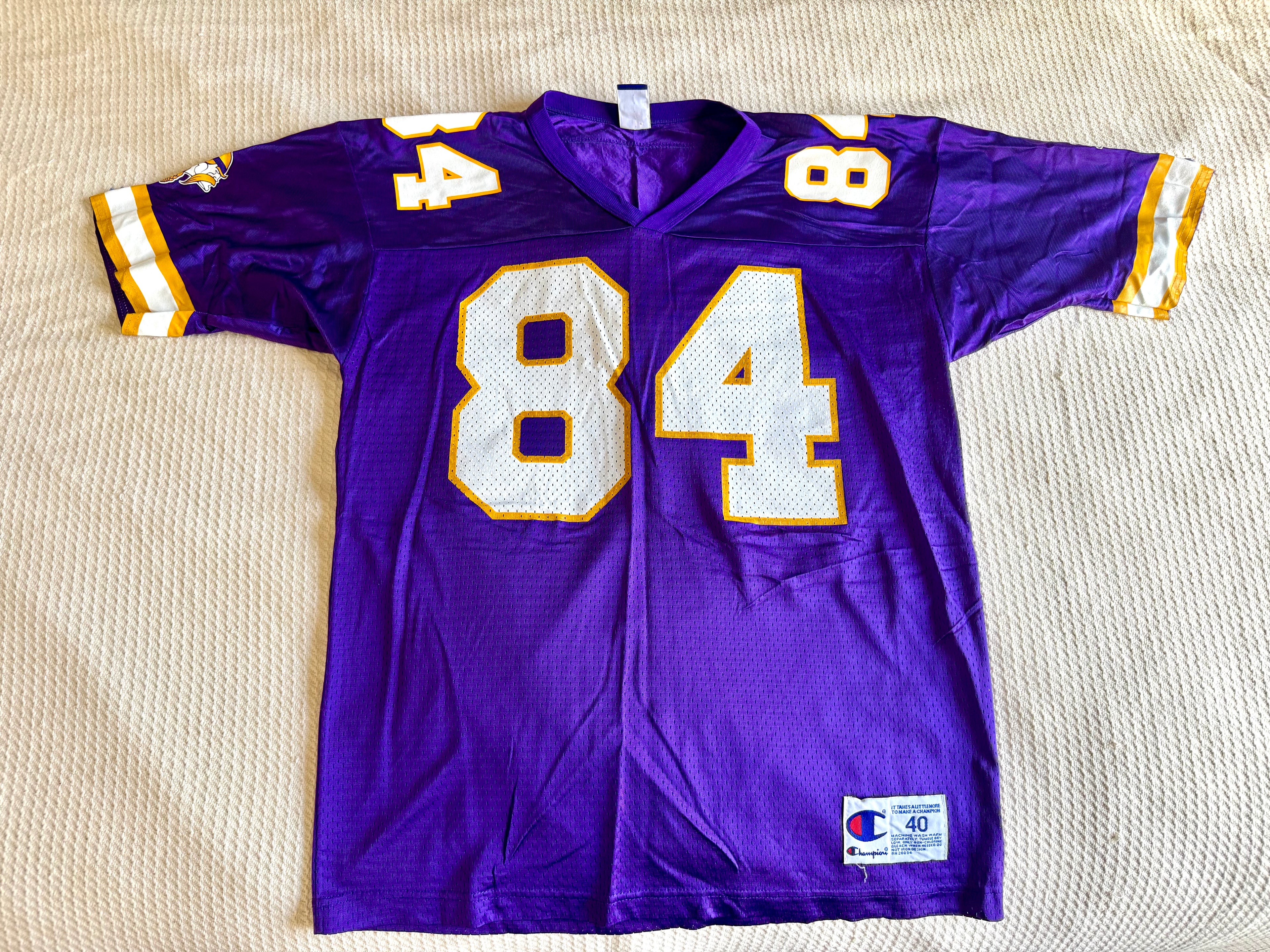 Vtg Minnesota Vikings 90's Champion Home Jersey - Randy Moss #84