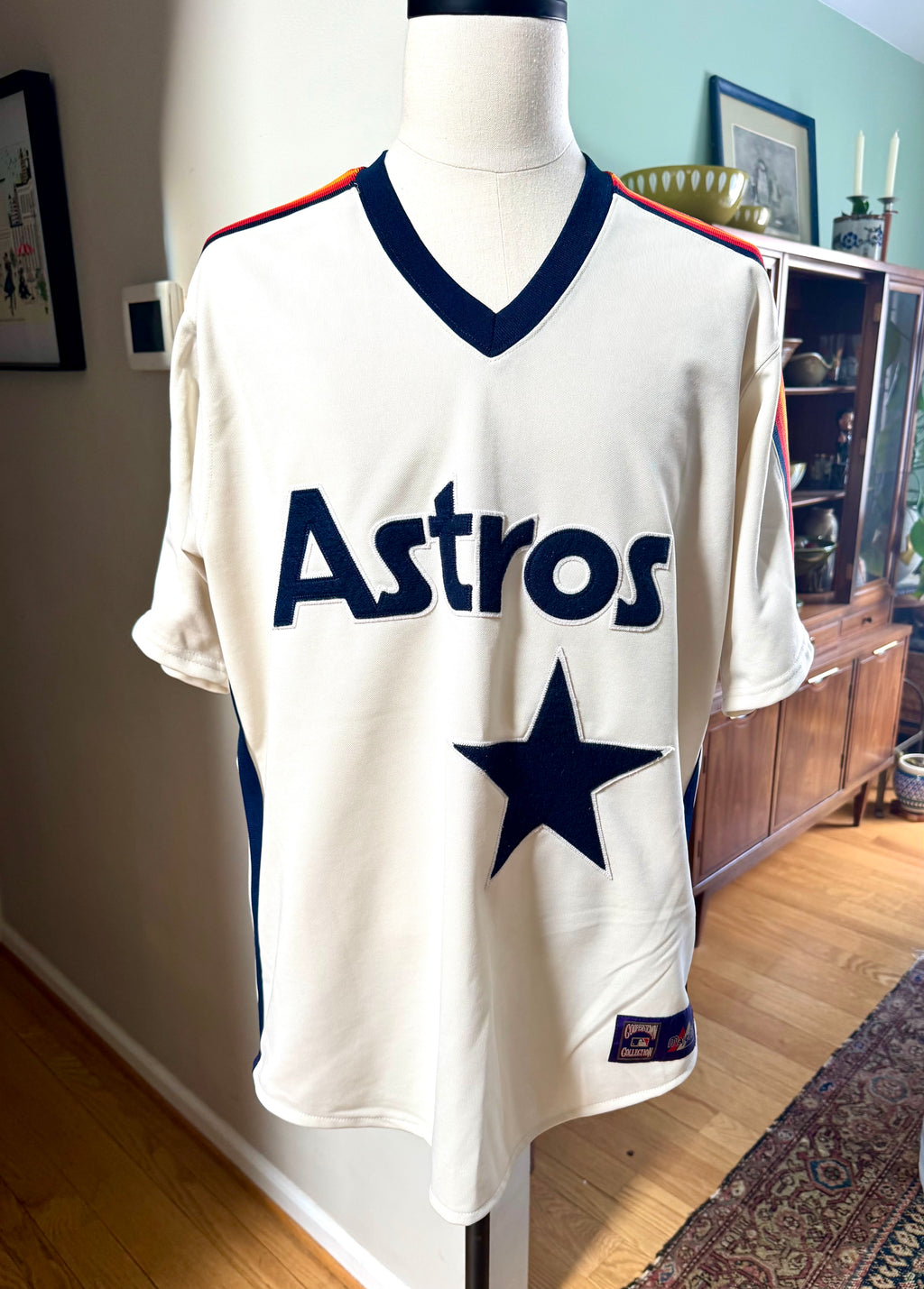 Vtg 90s Houston Astros Men's Majestic Cooperstown Home White Jersey XL