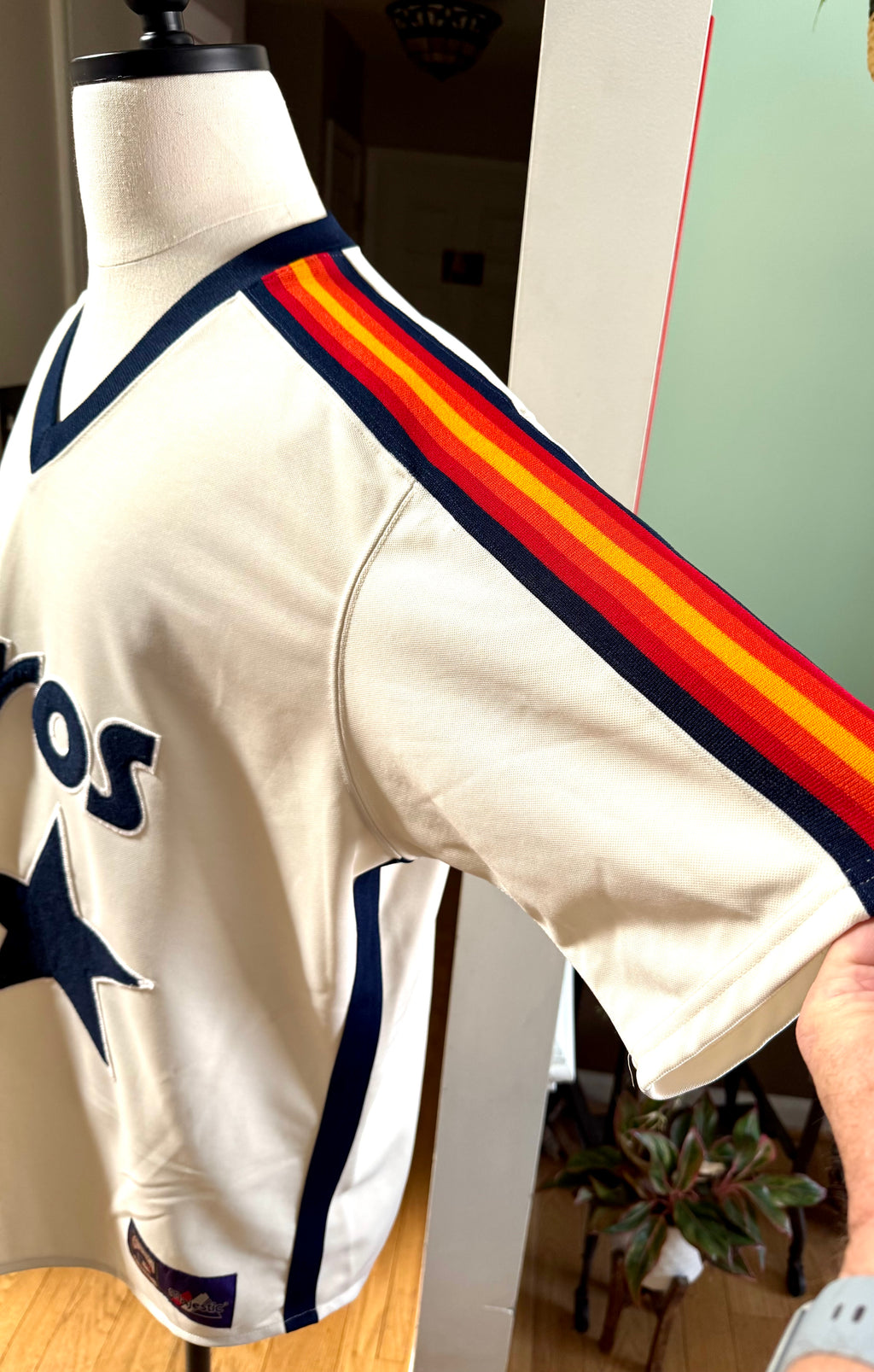 Vtg 90s Houston Astros Men's Majestic Cooperstown Home White Jersey XL