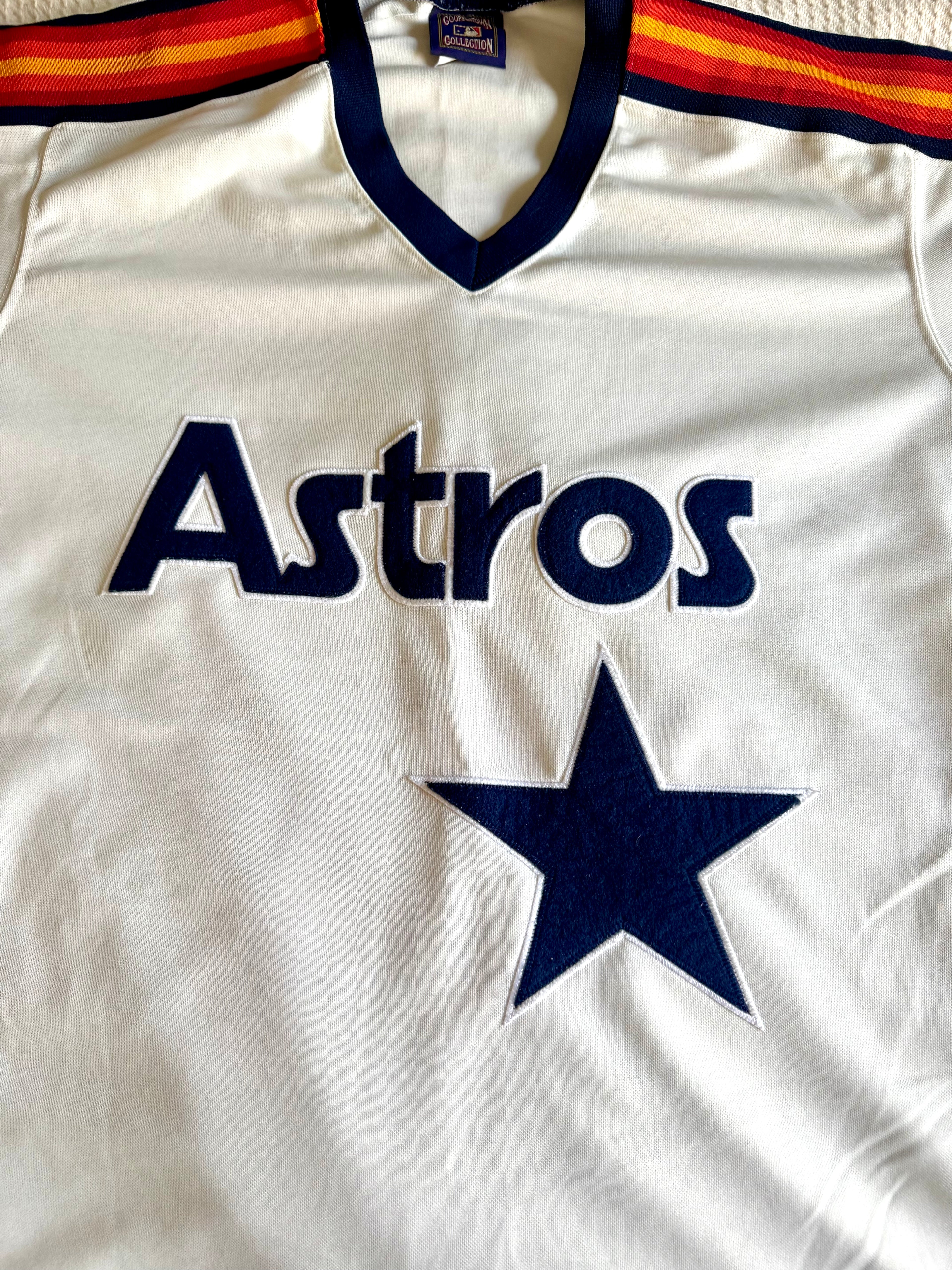 Vtg 90s Houston Astros Men's Majestic Cooperstown Home White Jersey XL