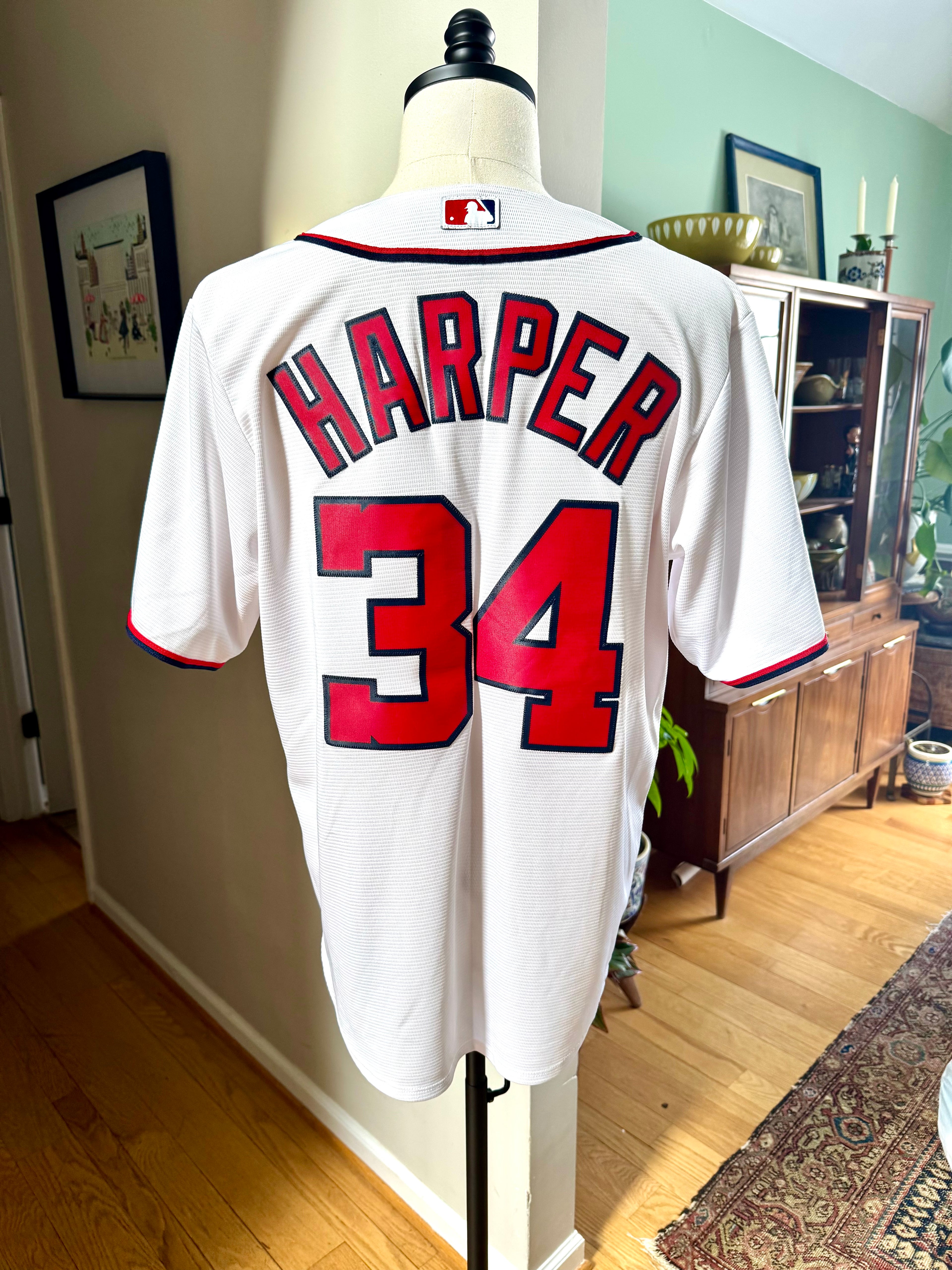 Majestic MLB Washington Nationals #34 Bryce Harper Stitched Baseball Jersey (Large)