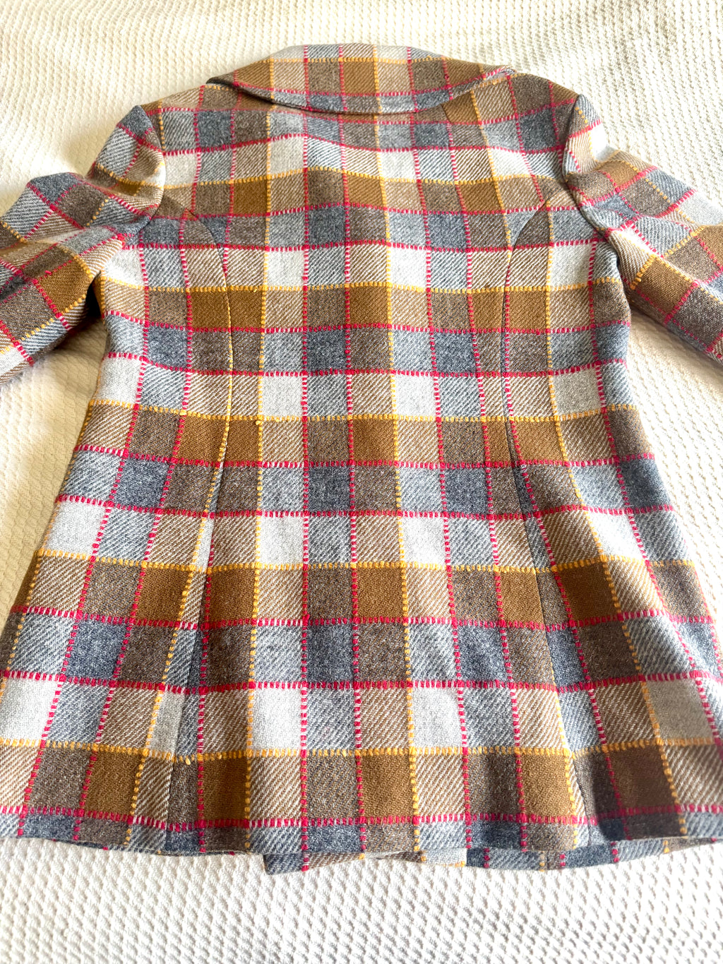 Vintage 60s Pendleton Plaid Wool Coat / Blazer Jacket ~ Pendleton Fitted Jacket