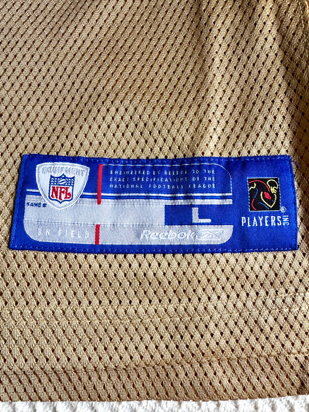 San Francisco 49ers Gold Jersey Mens (L) NFL Football Alex Smith 11 Reebok