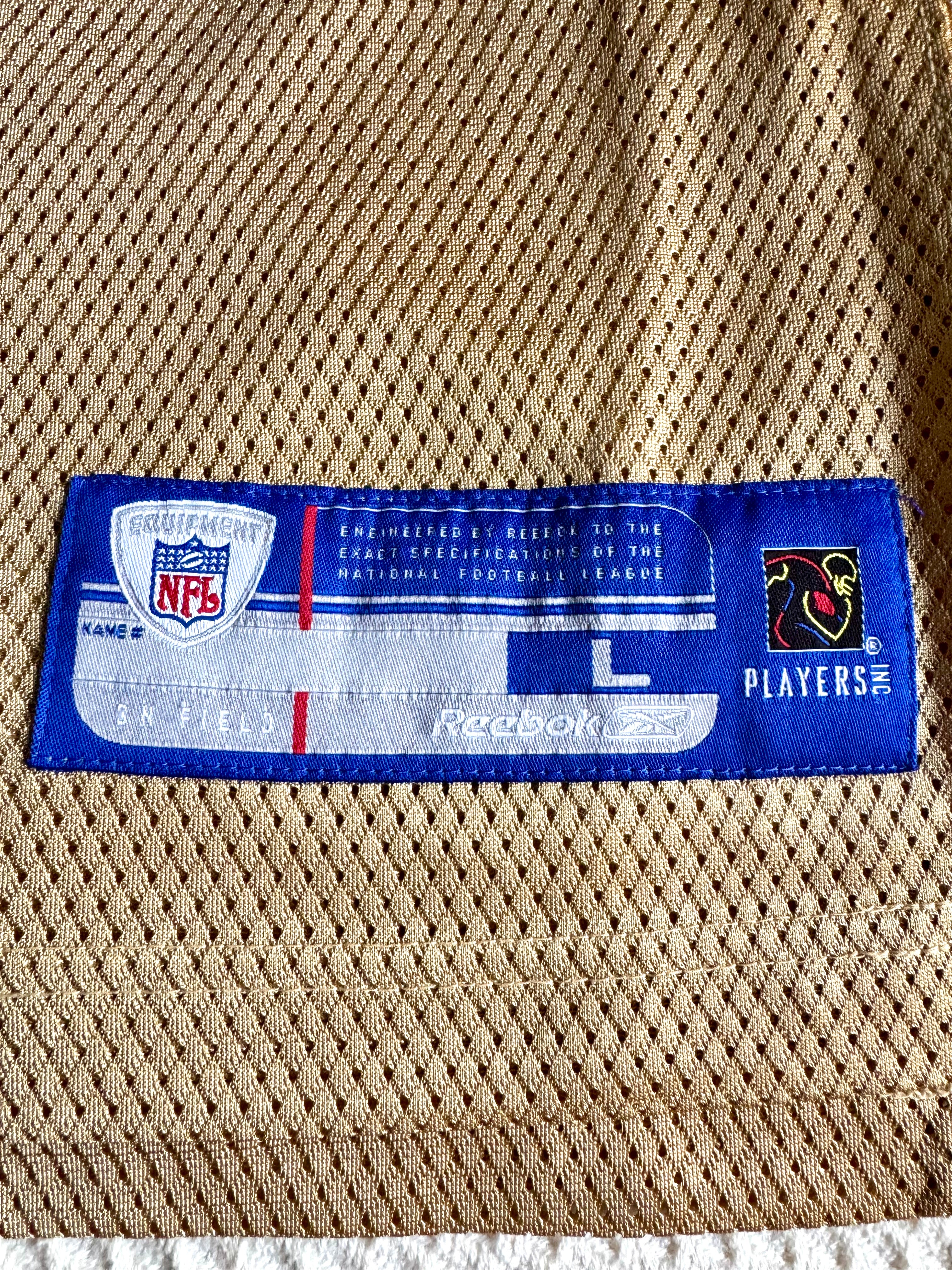 San Francisco 49ers Gold Jersey Mens (L) NFL Football Alex Smith 11 Reebok