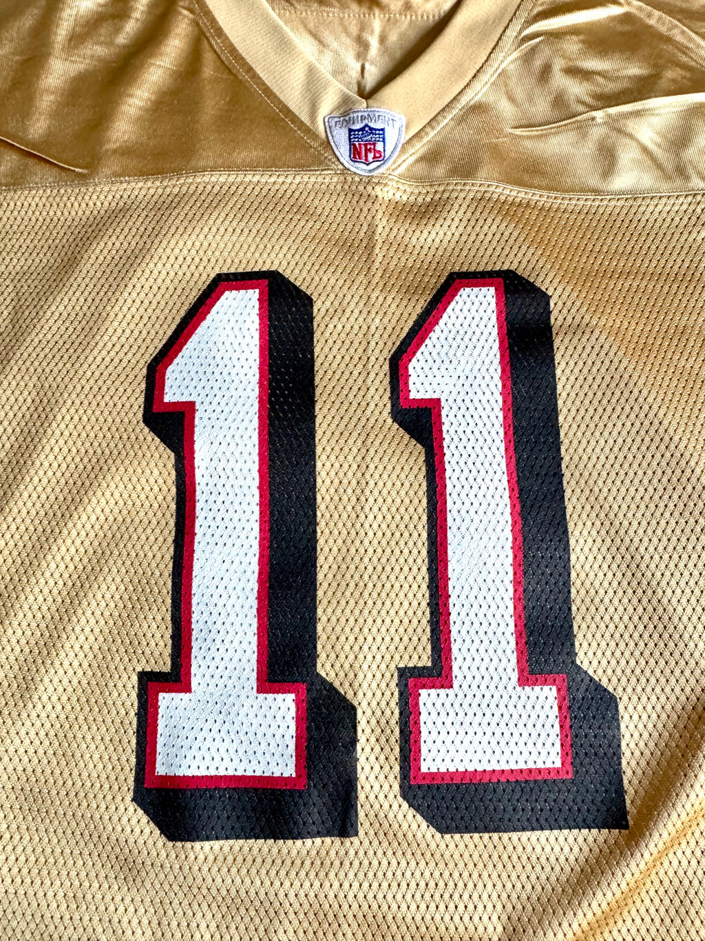 San Francisco 49ers Gold Jersey Mens (L) NFL Football Alex Smith 11 Reebok