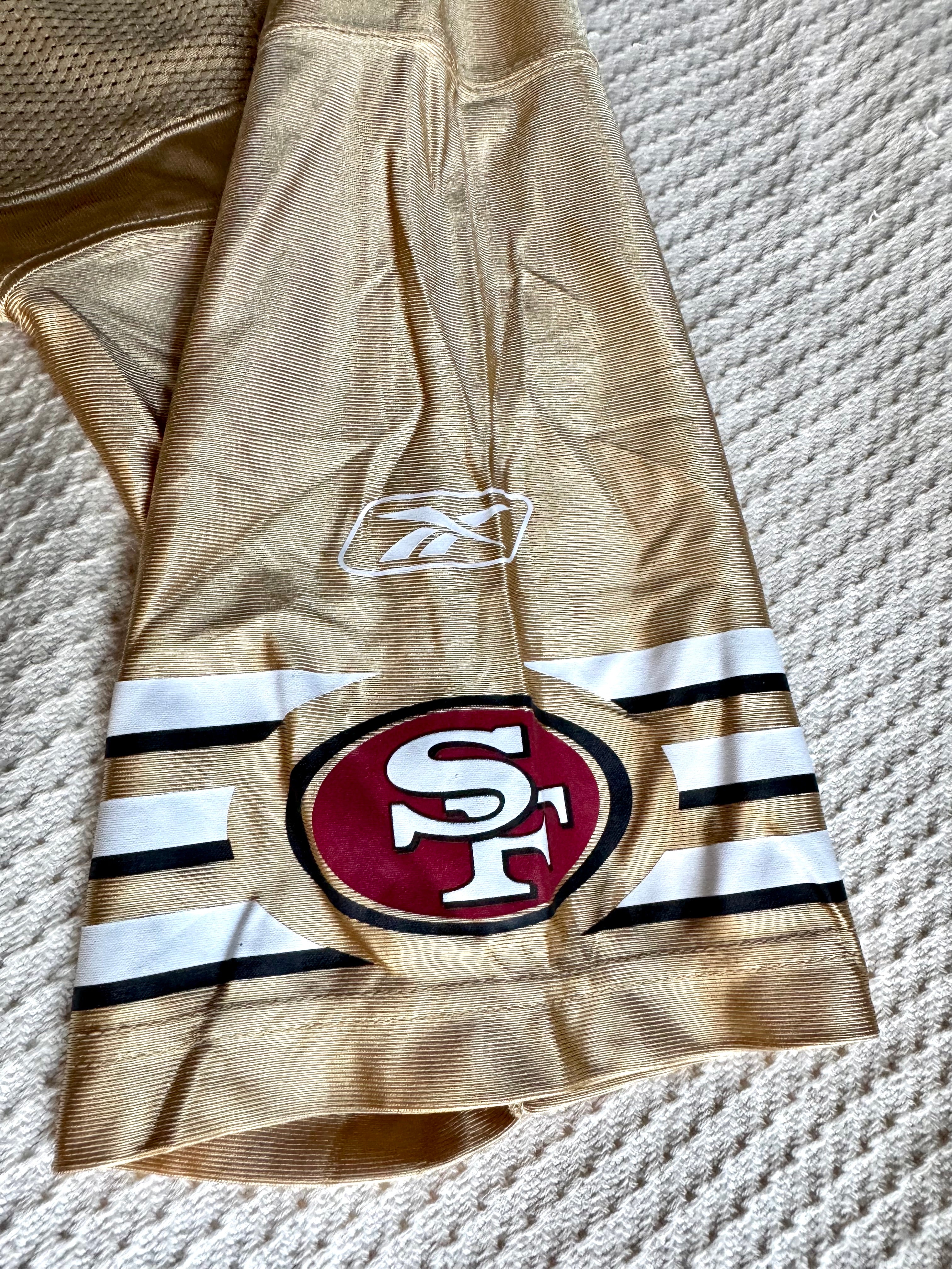 San Francisco 49ers Gold Jersey Mens (L) NFL Football Alex Smith 11 Reebok