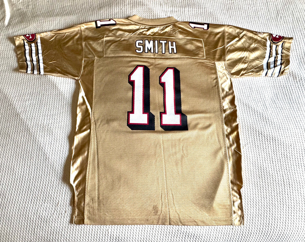 San Francisco 49ers Gold Jersey Mens (L) NFL Football Alex Smith 11 Reebok