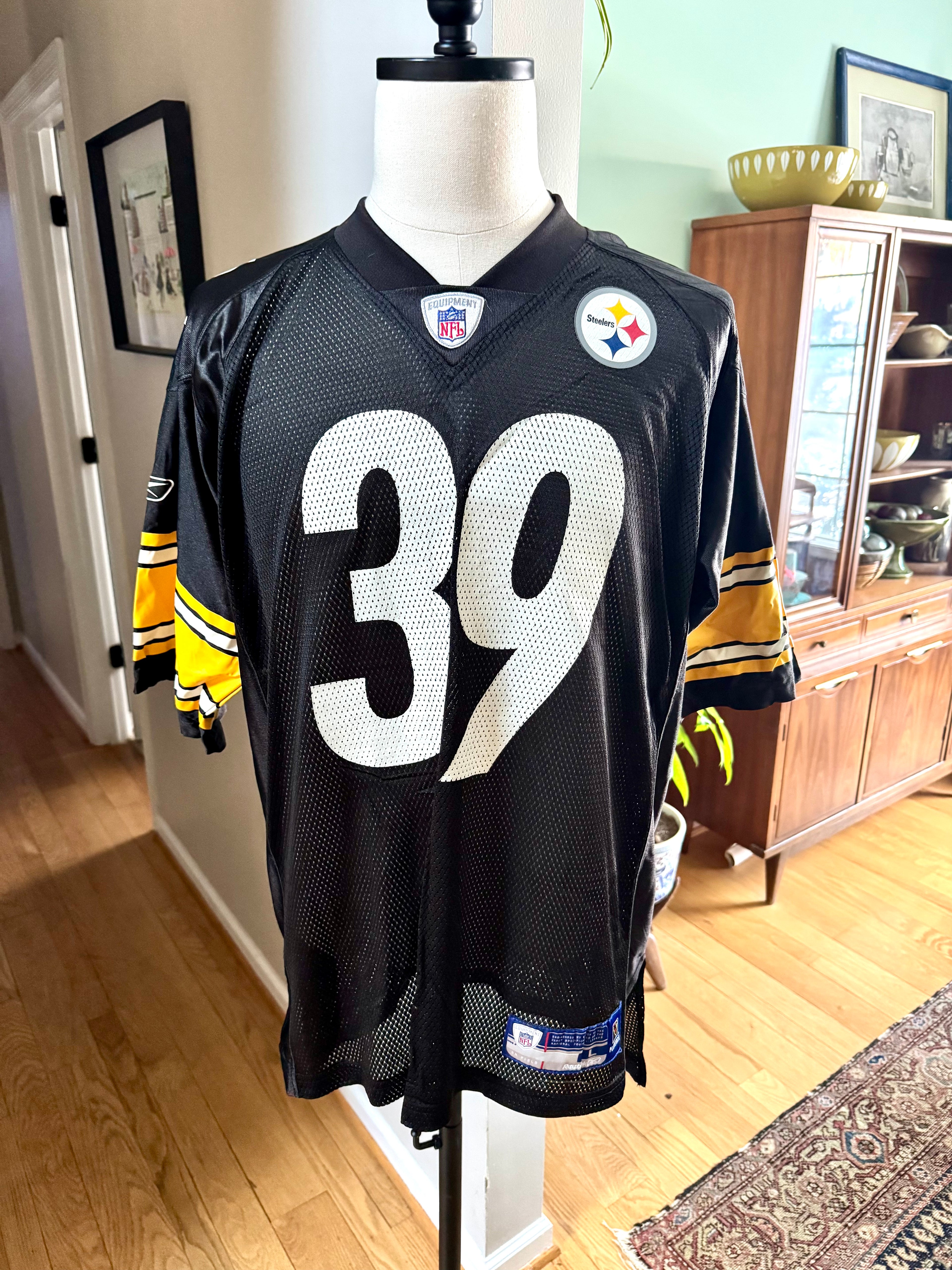 Pittsburgh Steelers Willie Parker #39 NFL Team Apparel Men's (L) Black Jersey