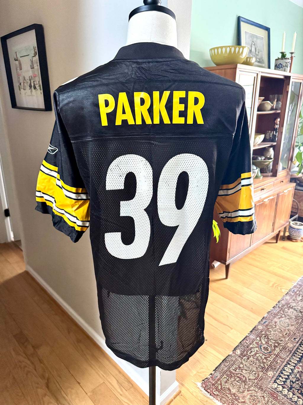 Pittsburgh Steelers Willie Parker #39 NFL Team Apparel Men's (L) Black Jersey