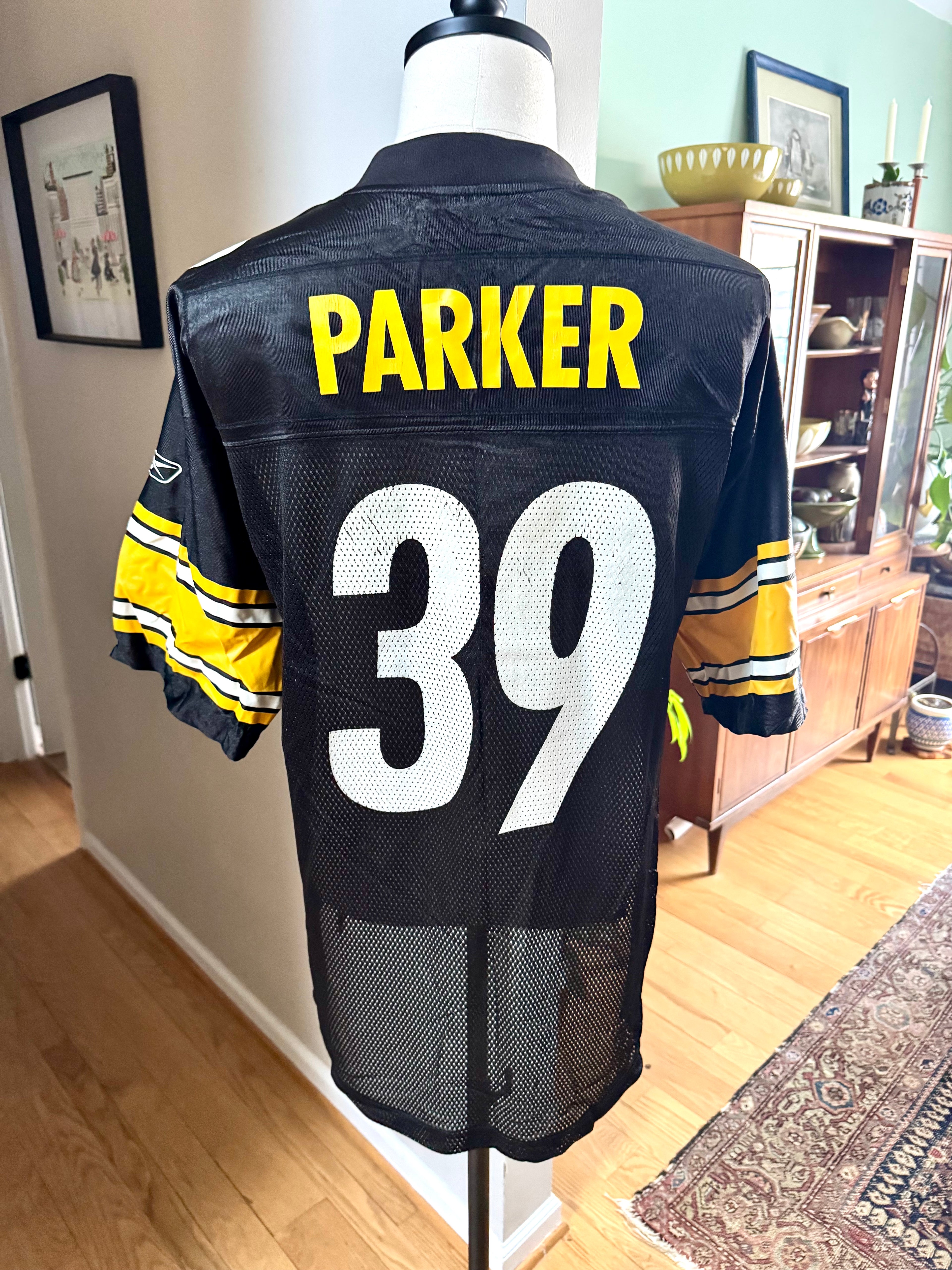 Pittsburgh Steelers Willie Parker #39 NFL Team Apparel Men's (L) Black Jersey