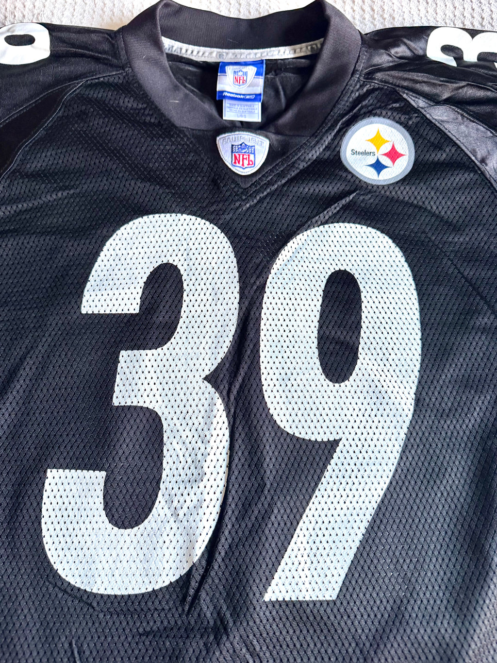 Pittsburgh Steelers Willie Parker #39 NFL Team Apparel Men's (L) Black Jersey