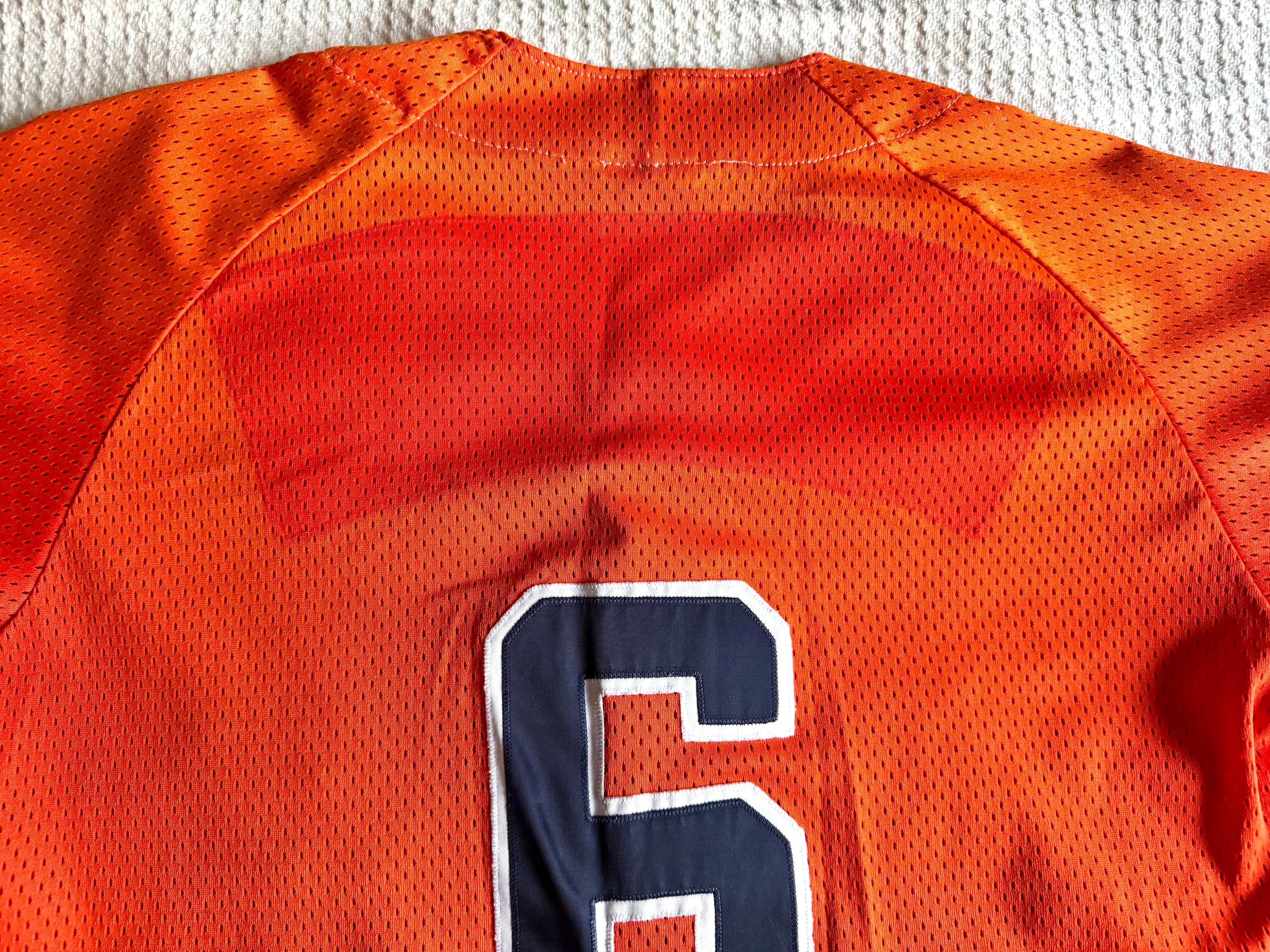 UVA Cavaliers Rawlings No.6 Baseball Jersey | Orange Virginian Cavaliers Jersey Size 42