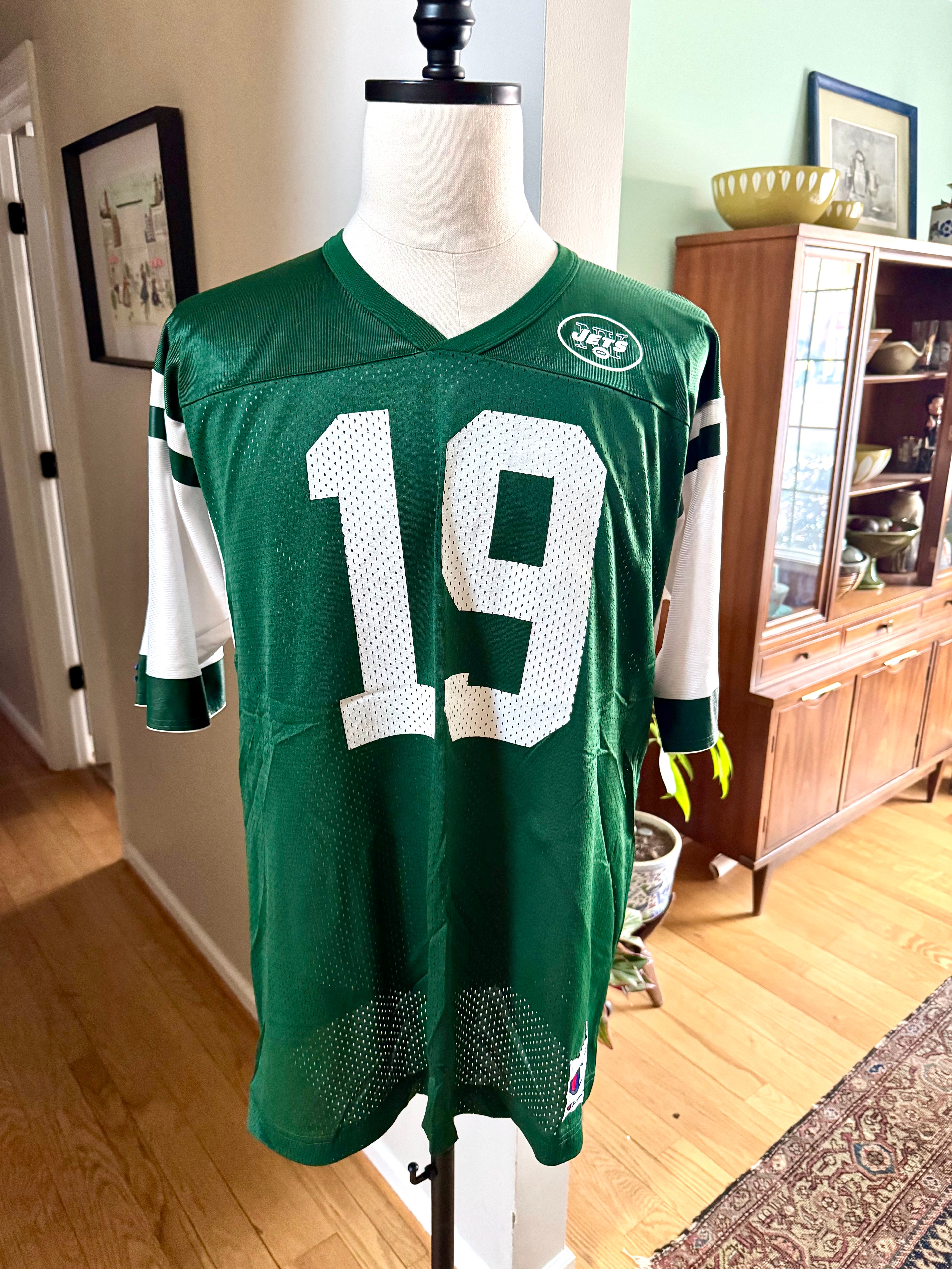Champion Keyshawn Johnson No. 19 New York Jets (Size LG) Football Jersey