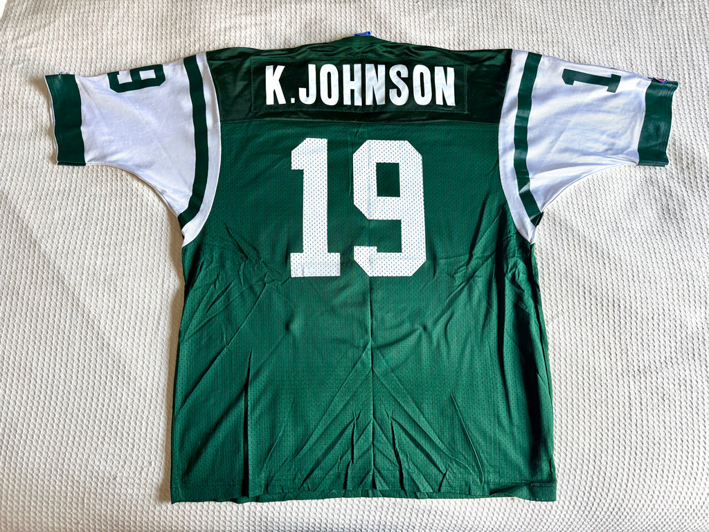 Champion Keyshawn Johnson No. 19 New York Jets (Size LG) Football Jersey