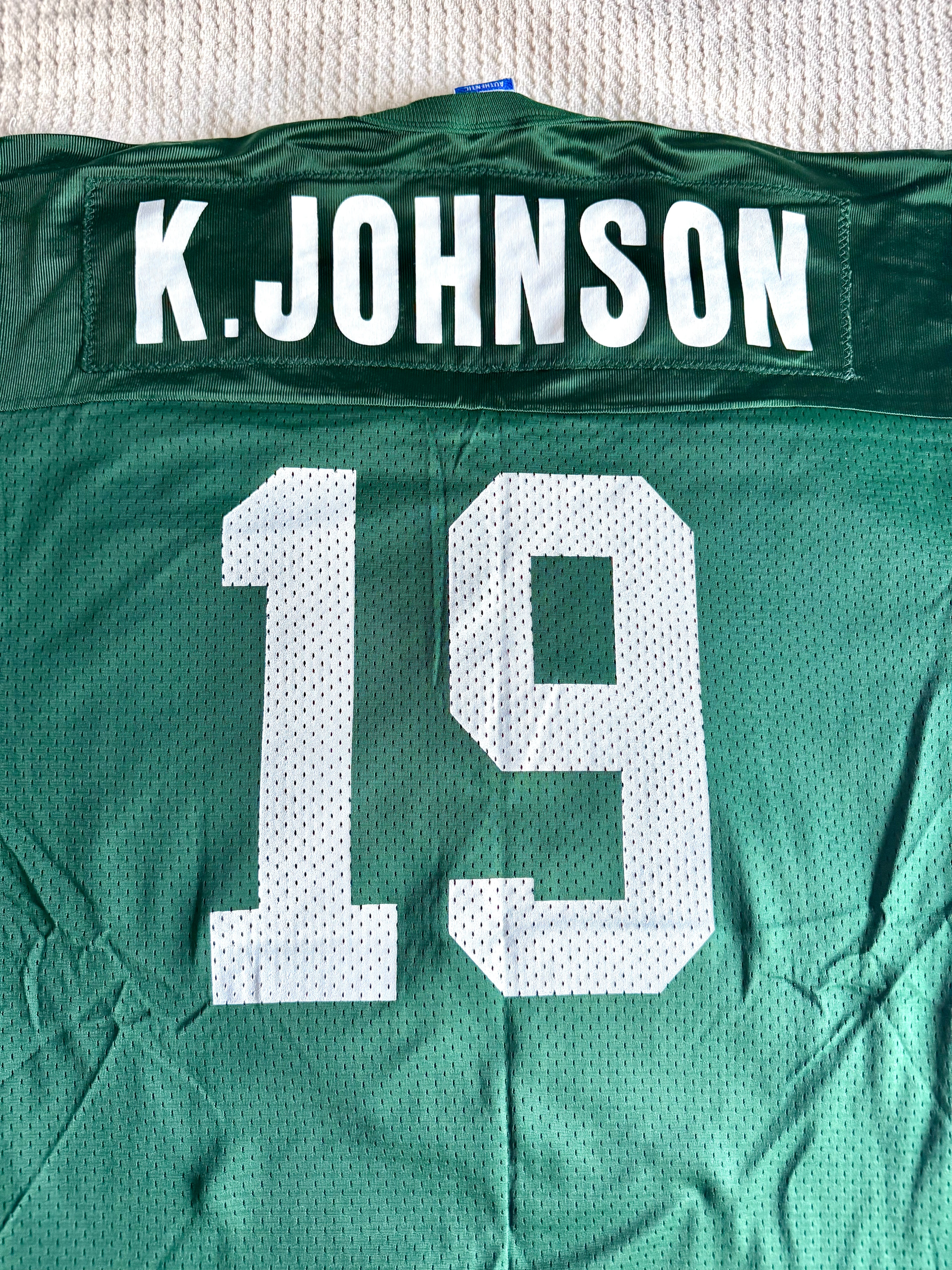 Champion Keyshawn Johnson No. 19 New York Jets (Size LG) Football Jersey