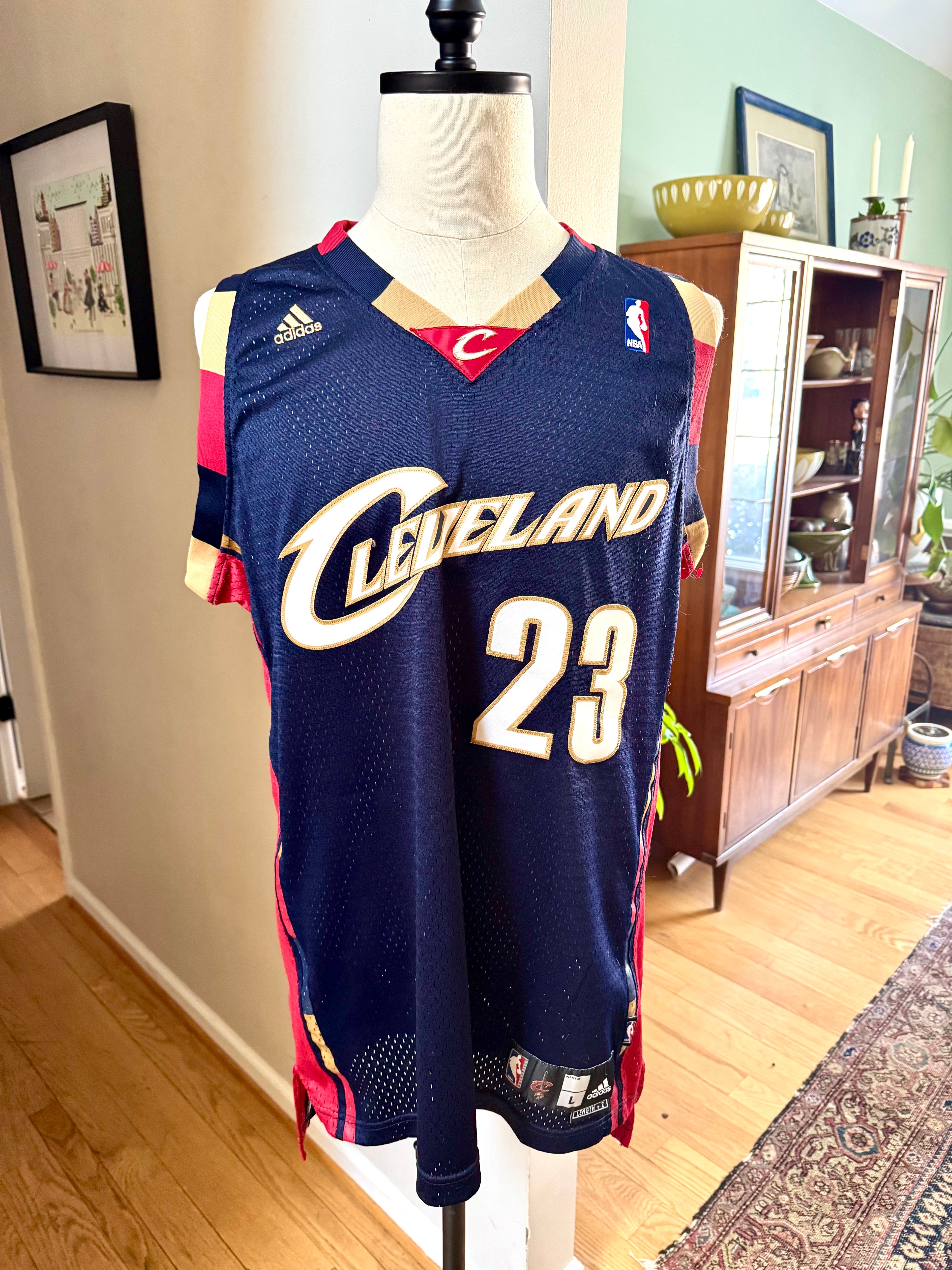 ADIDAS LeBron James Stitched Cleveland Cavaliers NBA Jersey L Rare Style