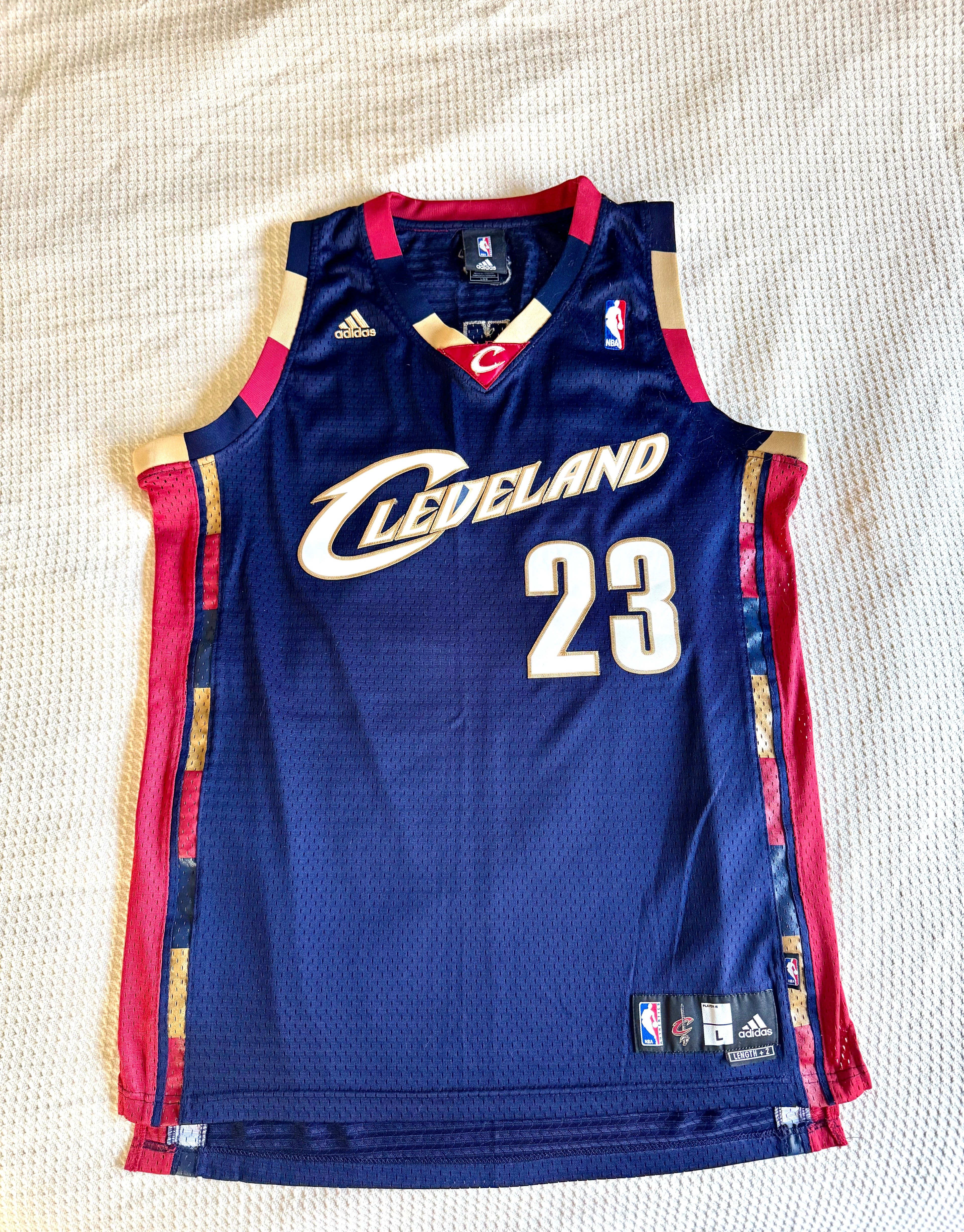 ADIDAS LeBron James Stitched Cleveland Cavaliers NBA Jersey L Rare Style