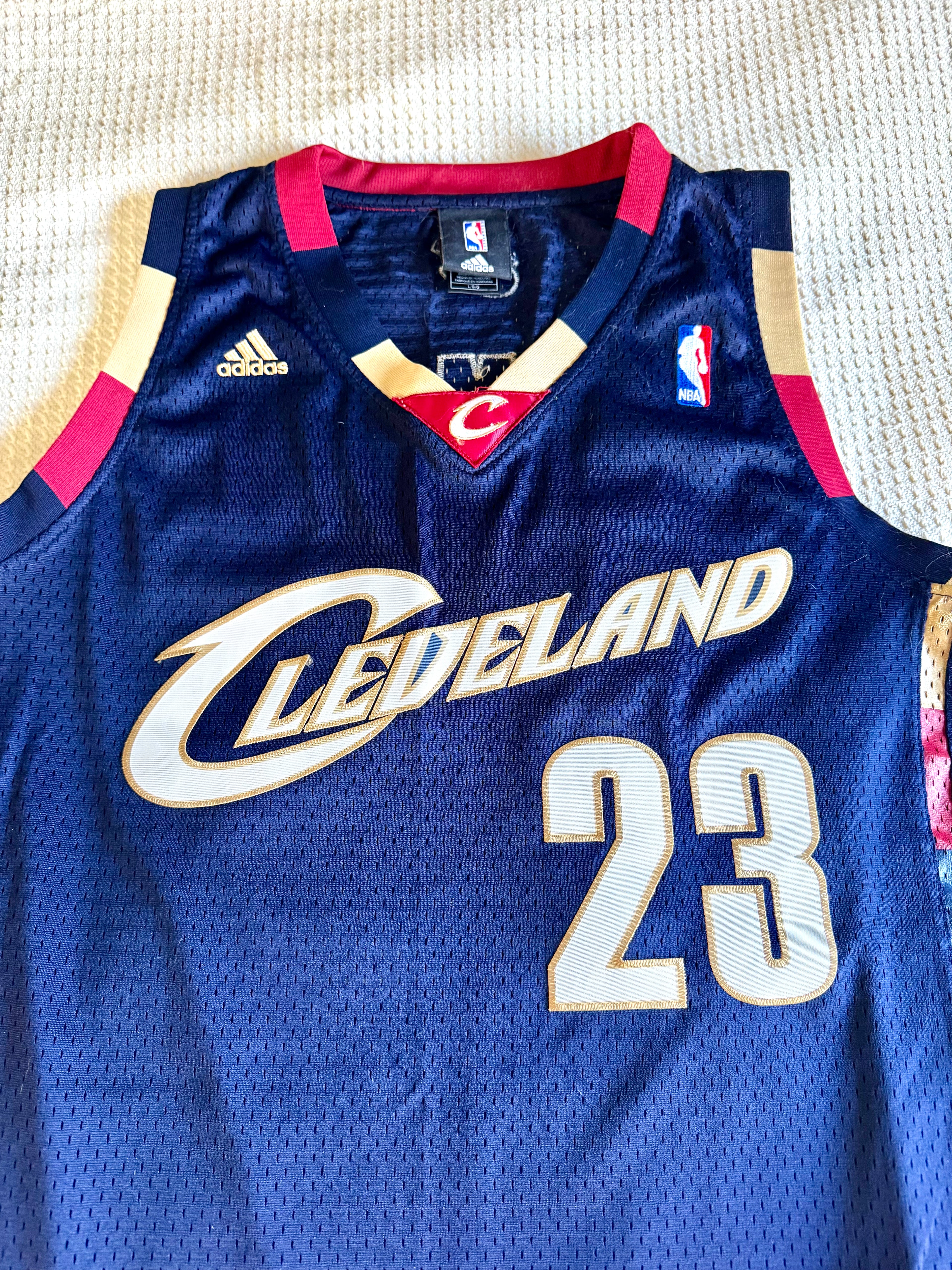 ADIDAS LeBron James Stitched Cleveland Cavaliers NBA Jersey L Rare Style