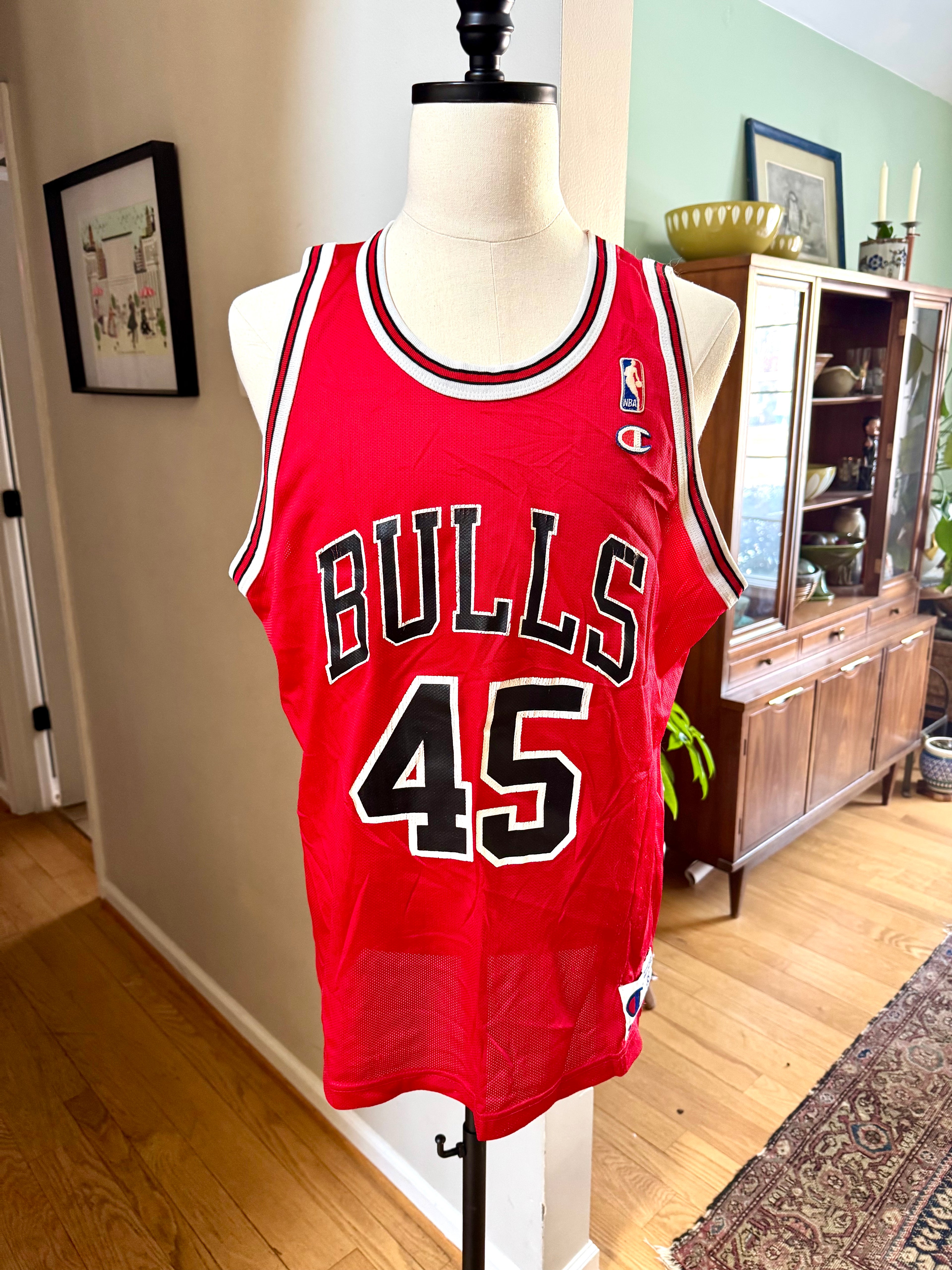 Vtg Michael Jordan #45 Chicago Bulls Champion Jersey Sz. 48