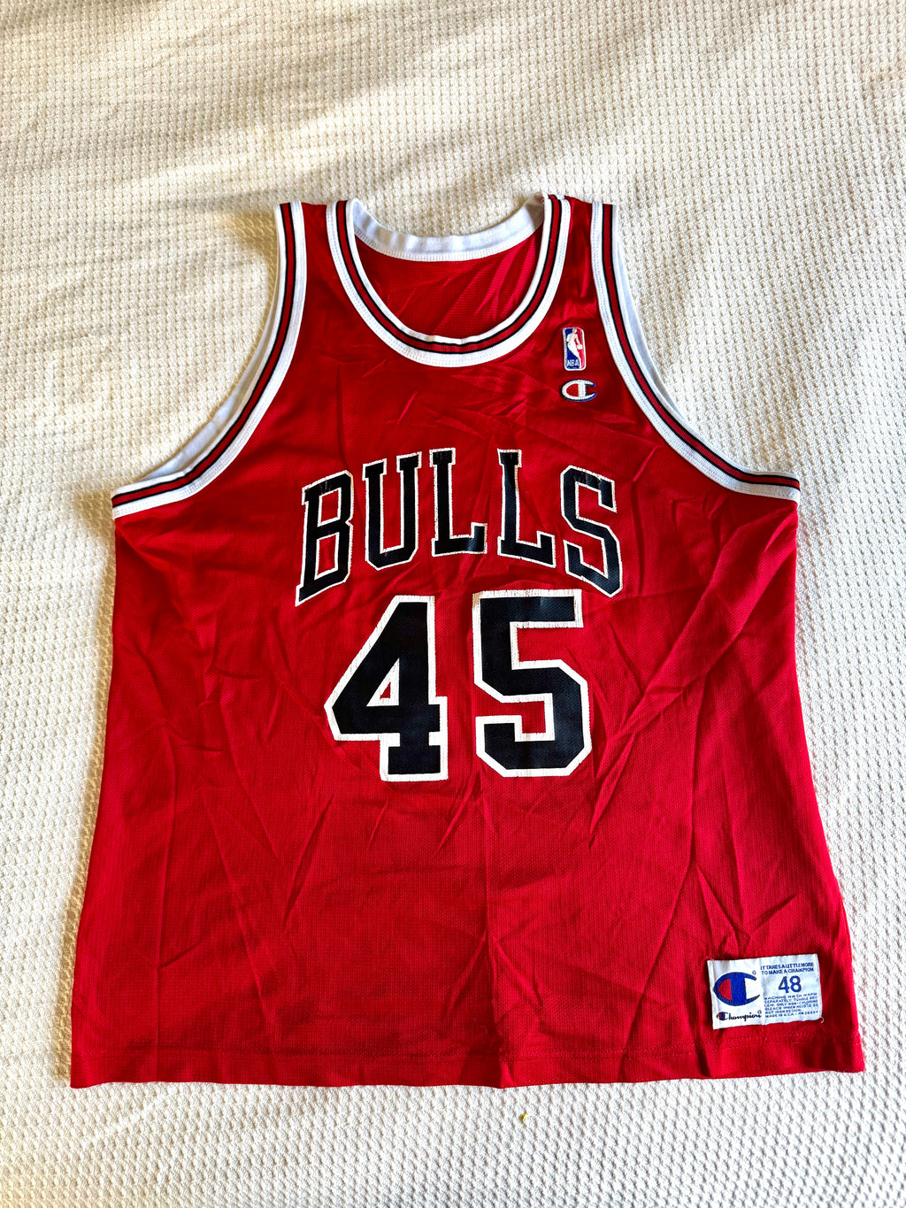 Vtg Michael Jordan #45 Chicago Bulls Champion Jersey Sz. 48