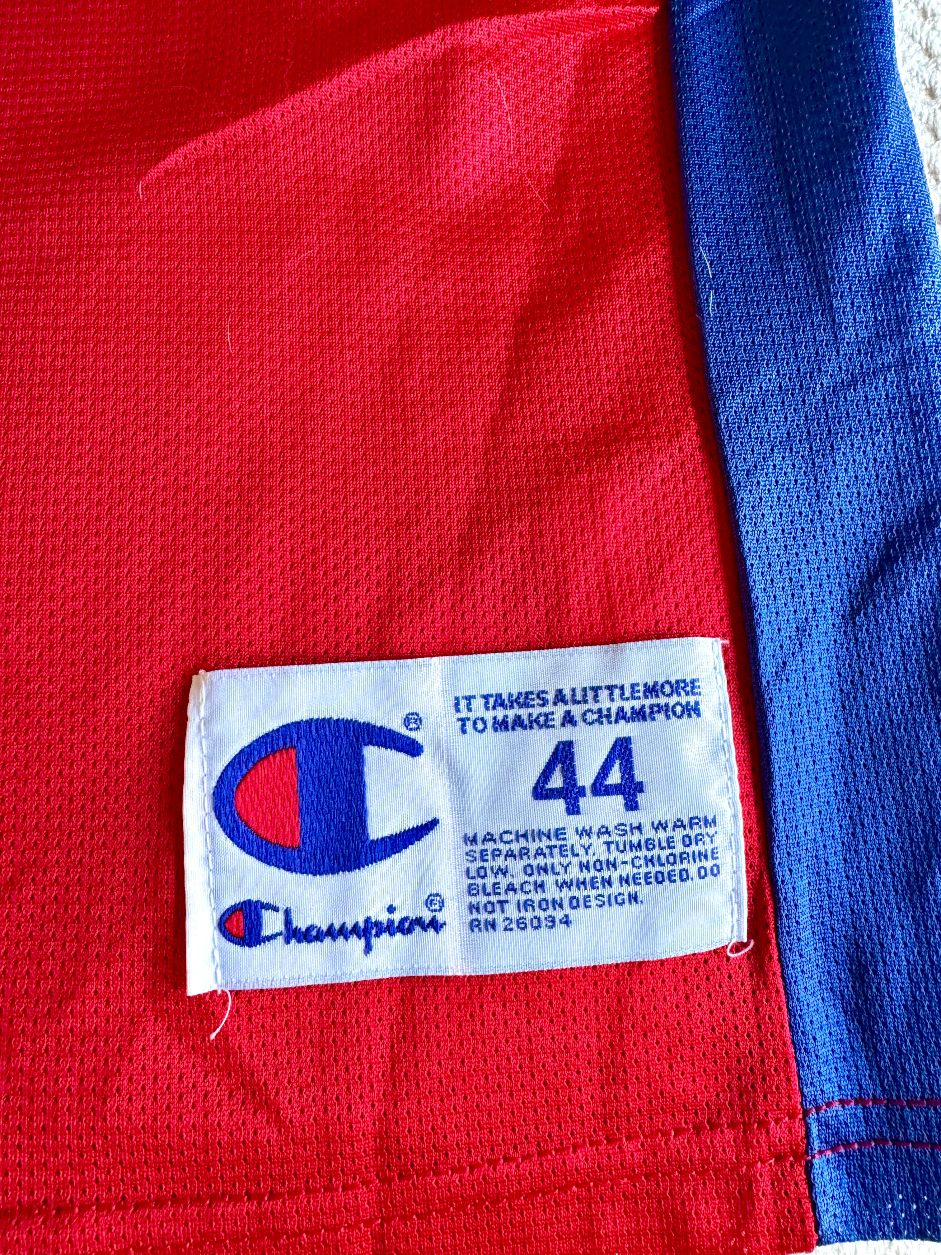 Vtg 1990s Philadelphia 76ers Allen Iverson Champion Basketball Jersey 44 Large