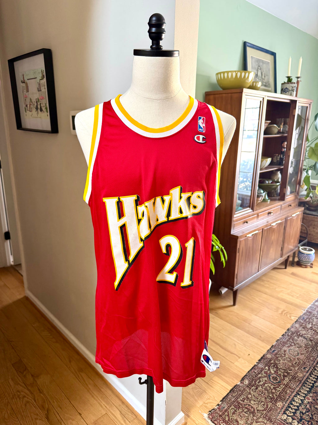 Vtg Champion Atlanta Hawks Dominique Wilkins Jersey | Champion 48 Wilkins Jersey