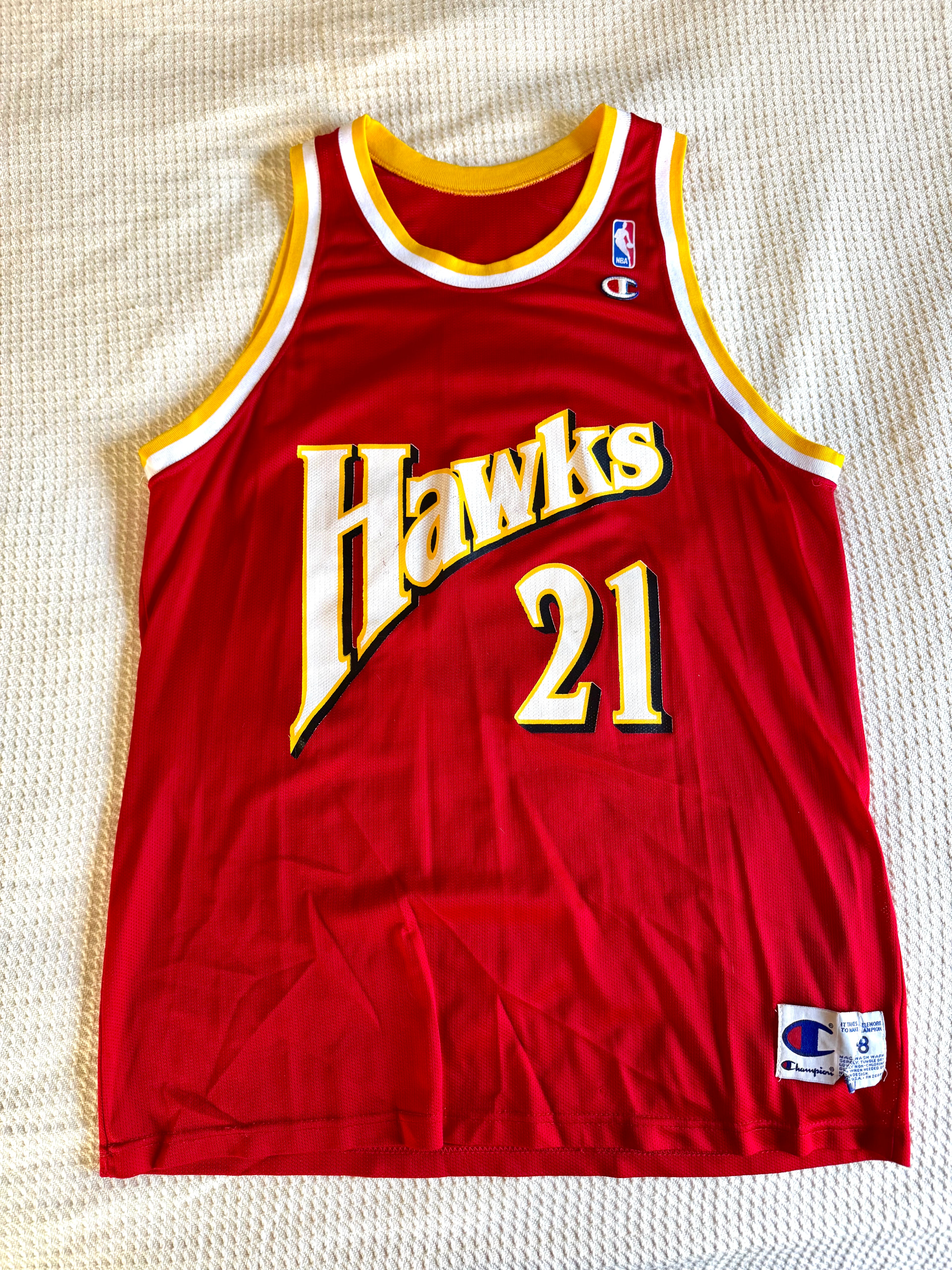 Vtg Champion Atlanta Hawks Dominique Wilkins Jersey | Champion 48 Wilkins Jersey