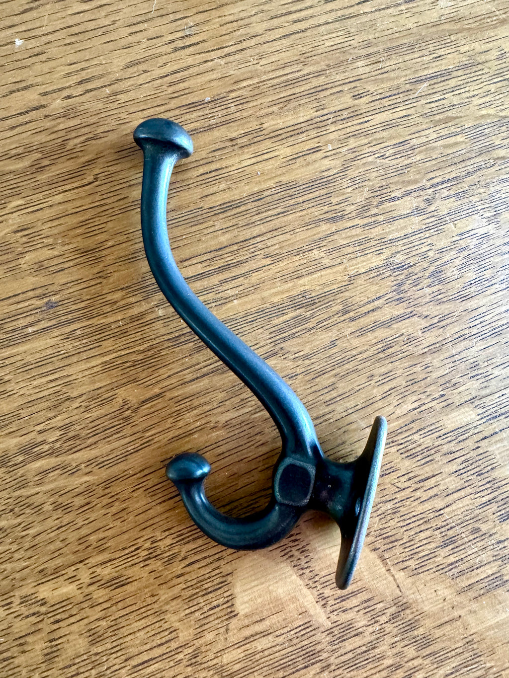 Antique Cast Iron Wardrobe Hooks| Cast Iron Wall Hooks | Salvage Double Hooks | Antique Coat Hooks | Set of 3 Wardrobe Hooks