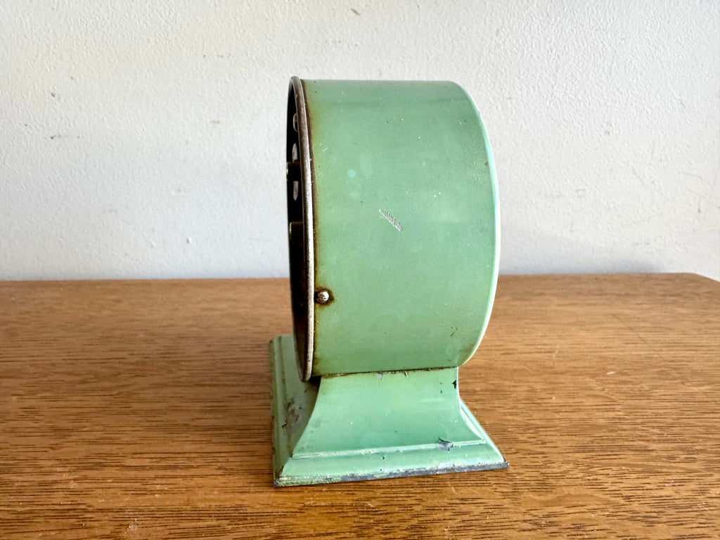 Vtg Mint Green Wind-up Alarm Clock | Made In Canada Unmarked Alarm Clock