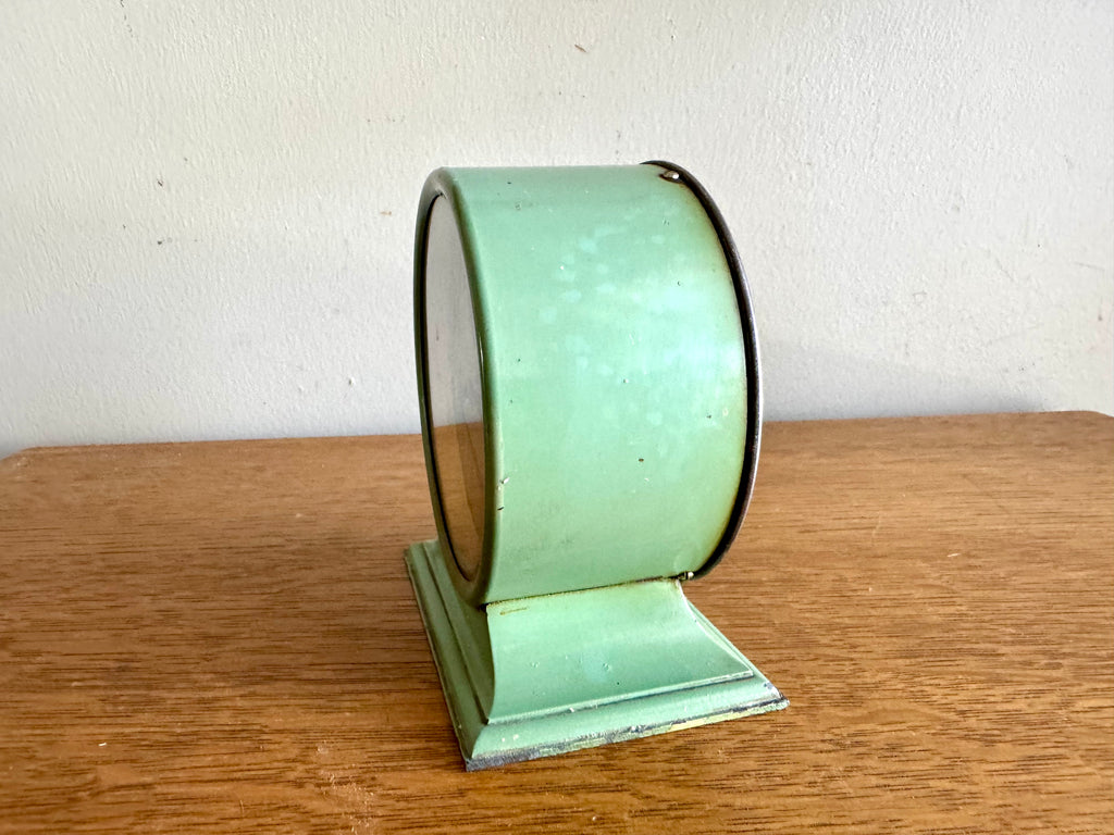 Vtg Mint Green Wind-up Alarm Clock | Made In Canada Unmarked Alarm Clock