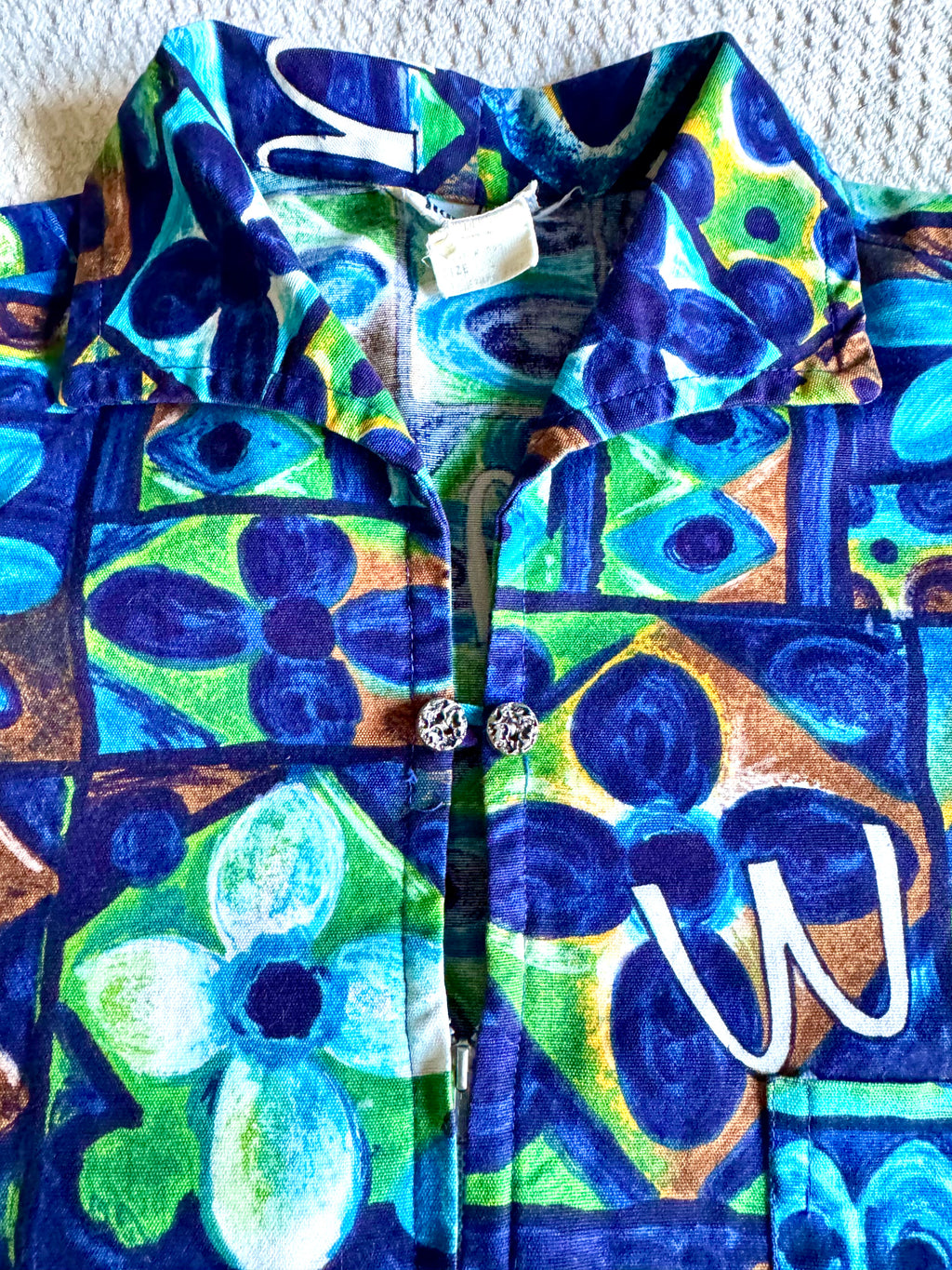 1960s Hawaiian McDonalds Uniform Shirt - Hawaiian Barkcloth By Hanakaki