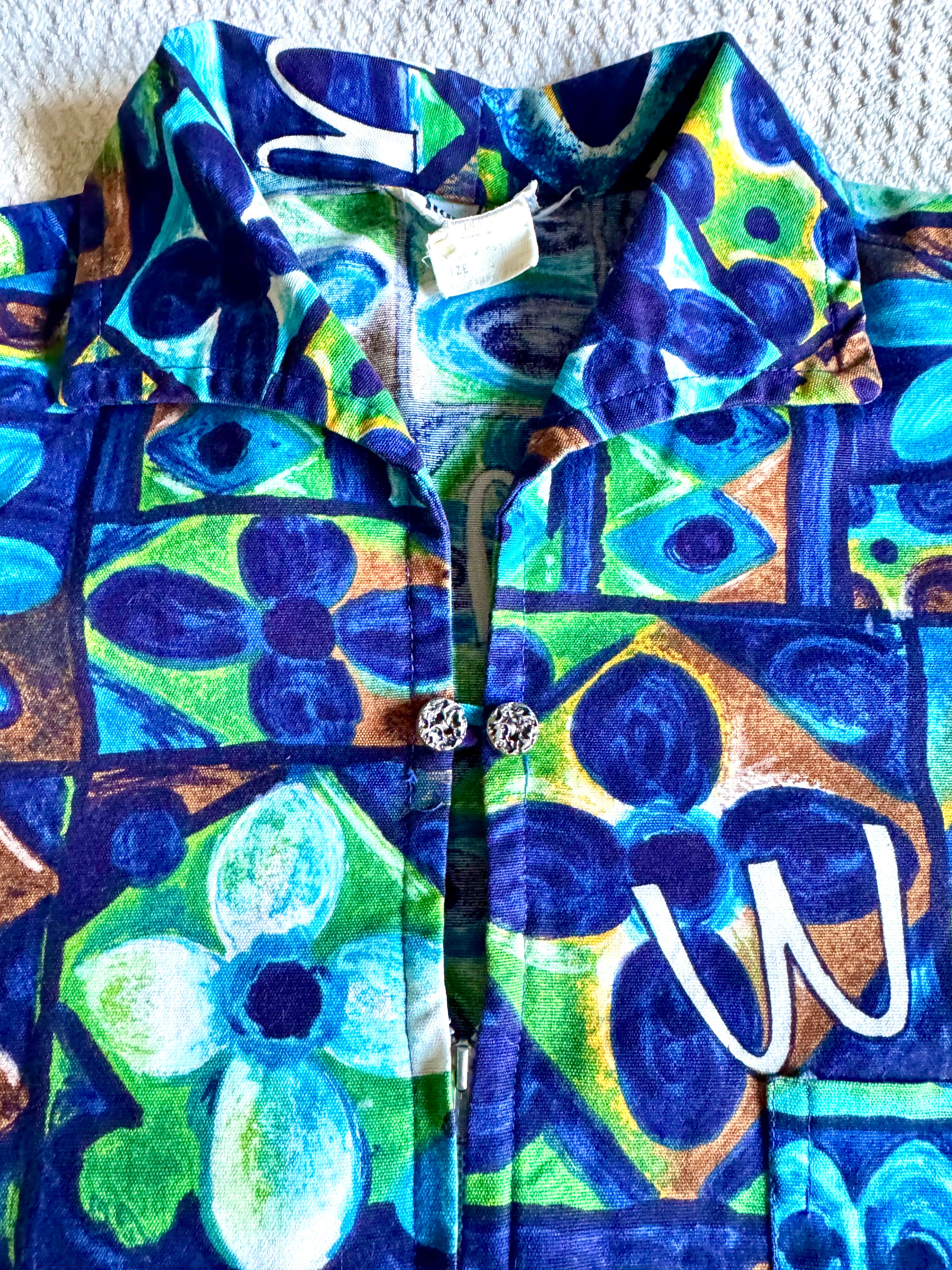 1960s Hawaiian McDonalds Uniform Shirt - Hawaiian Barkcloth By Hanakaki